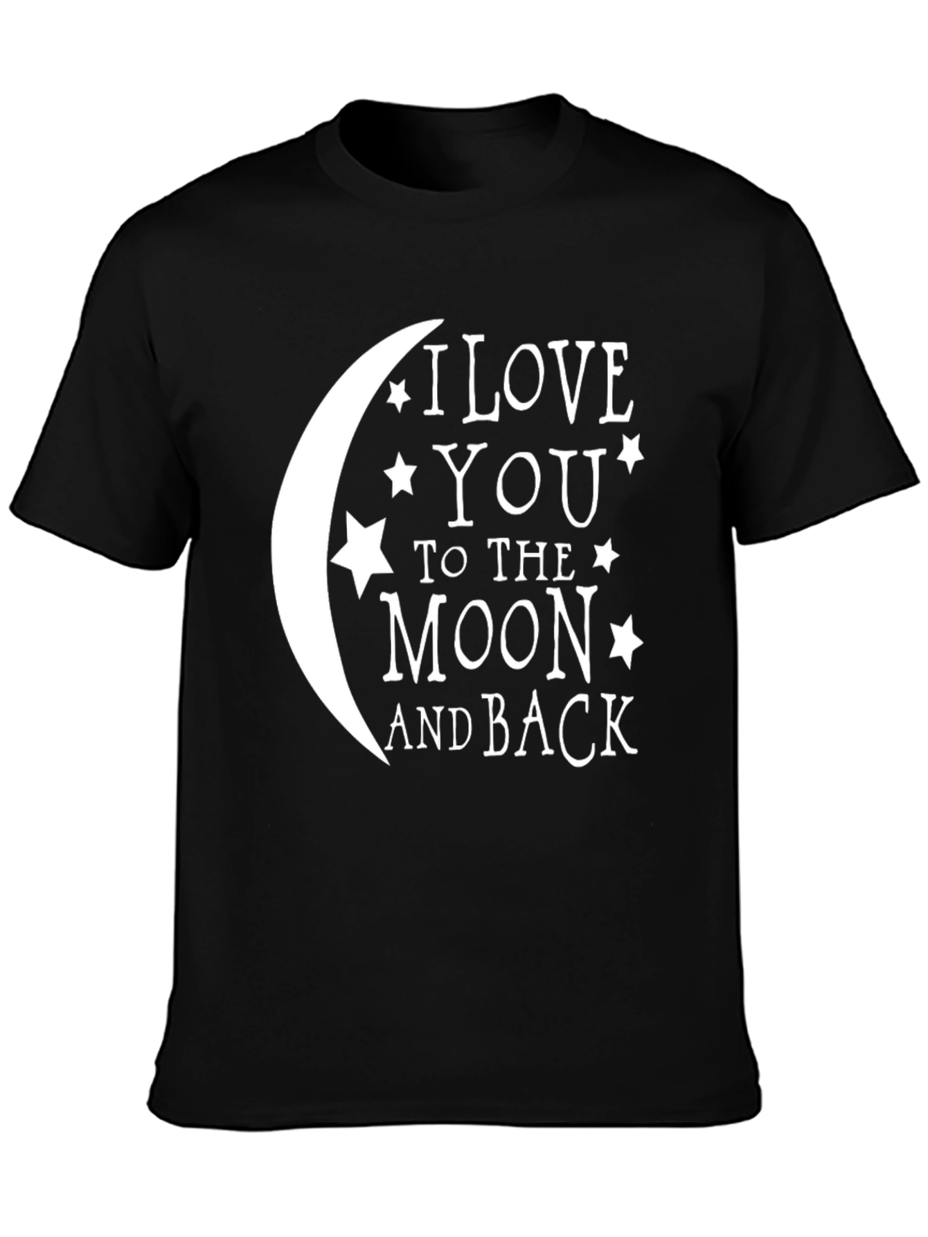 Black I Love You to the Moon and Back Graphic Tee view 3