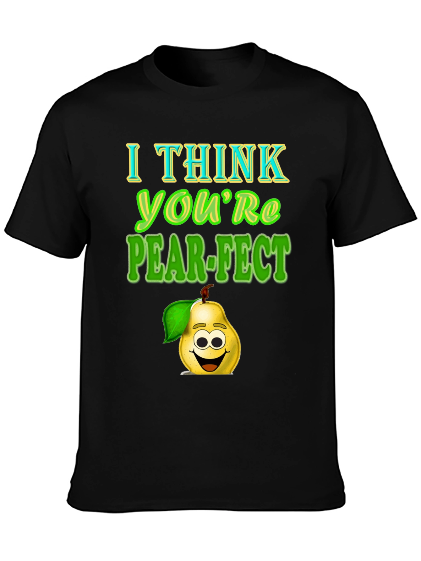 Black Pear-fect T-Shirt: Funny Fruit Pun Tee view 3