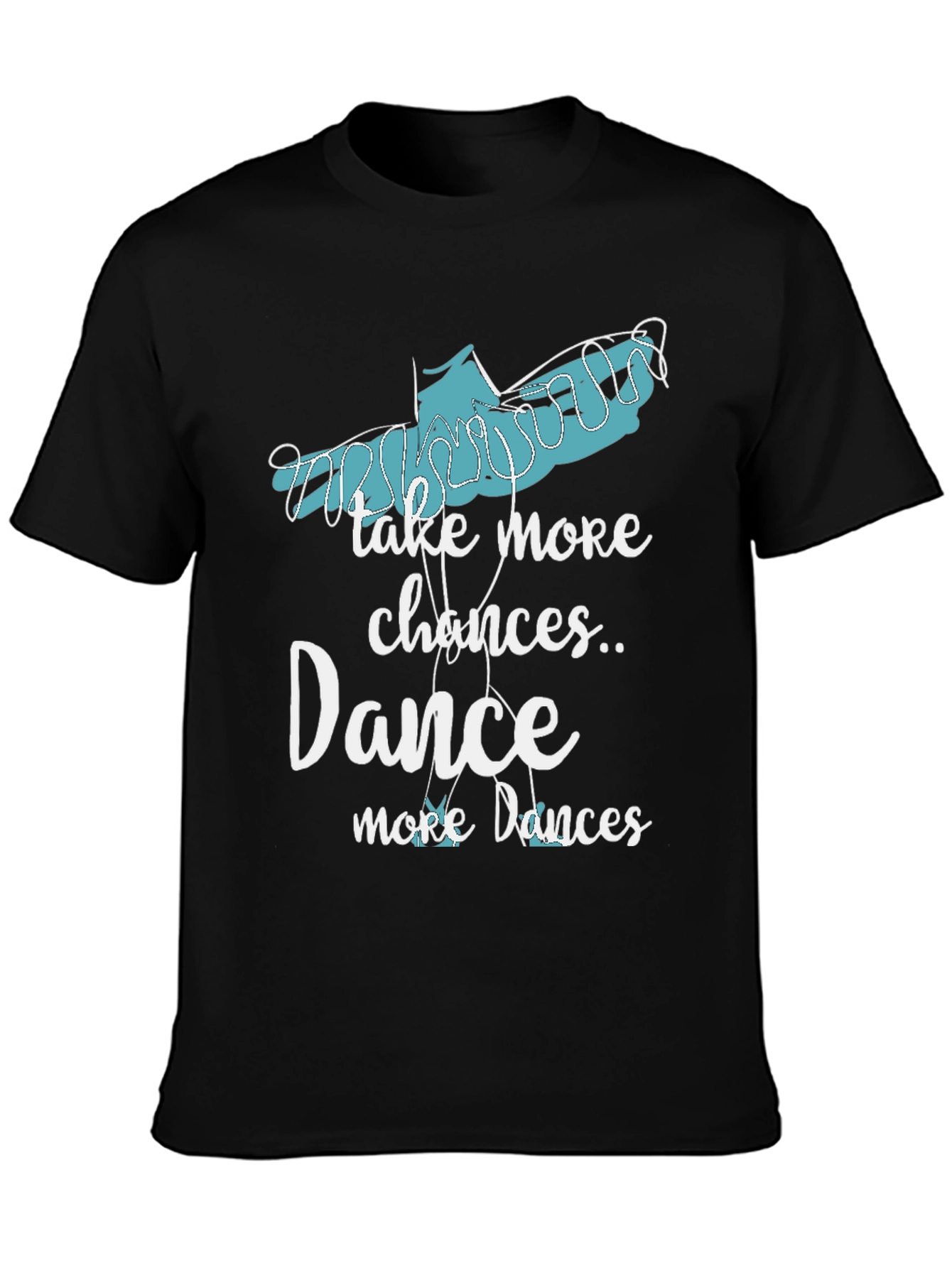 Black Take More Chances Dance Graphic Tee view 3