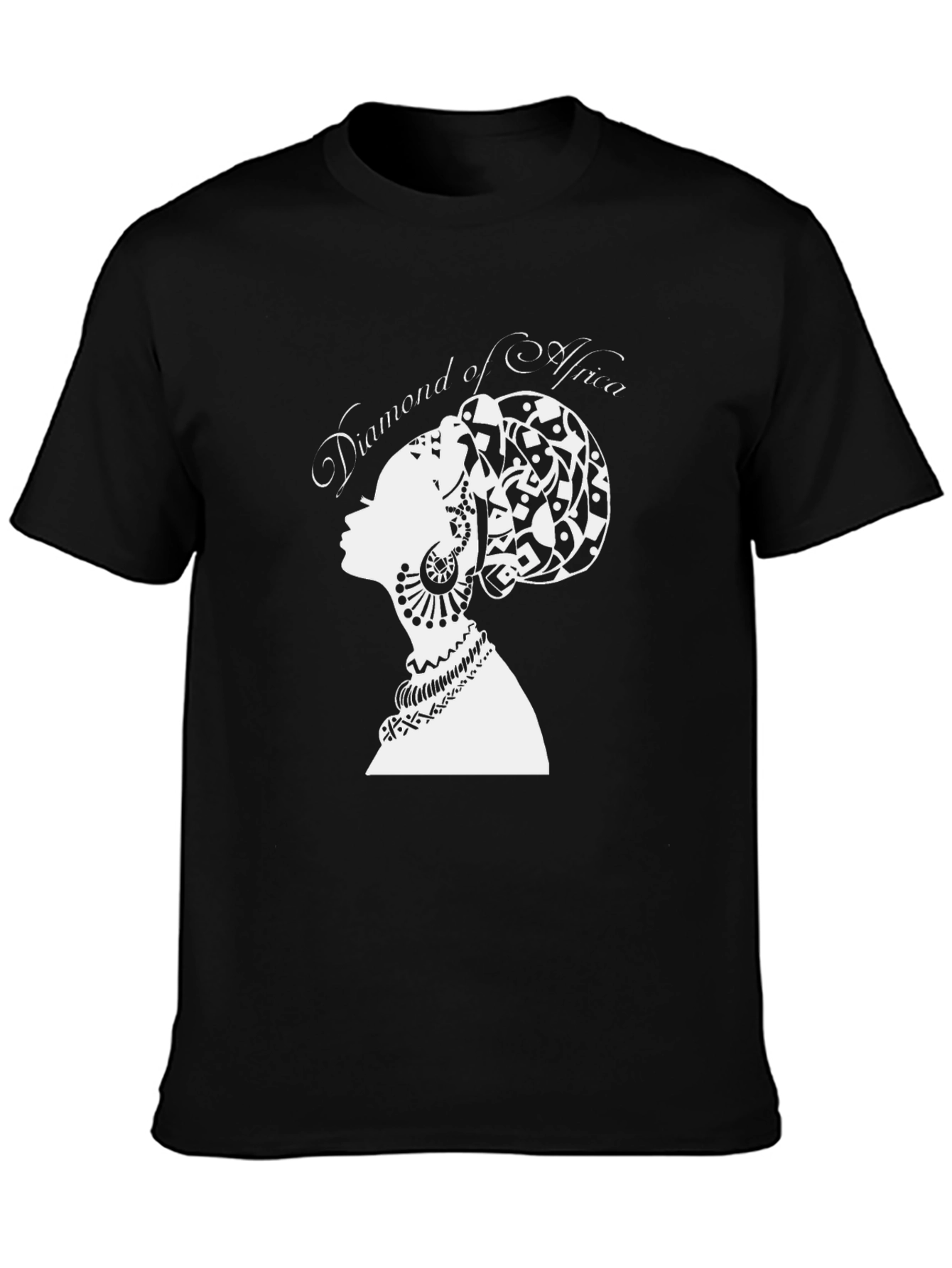 Black Diamond of Africa T-Shirt - Black Graphic Tee view 3