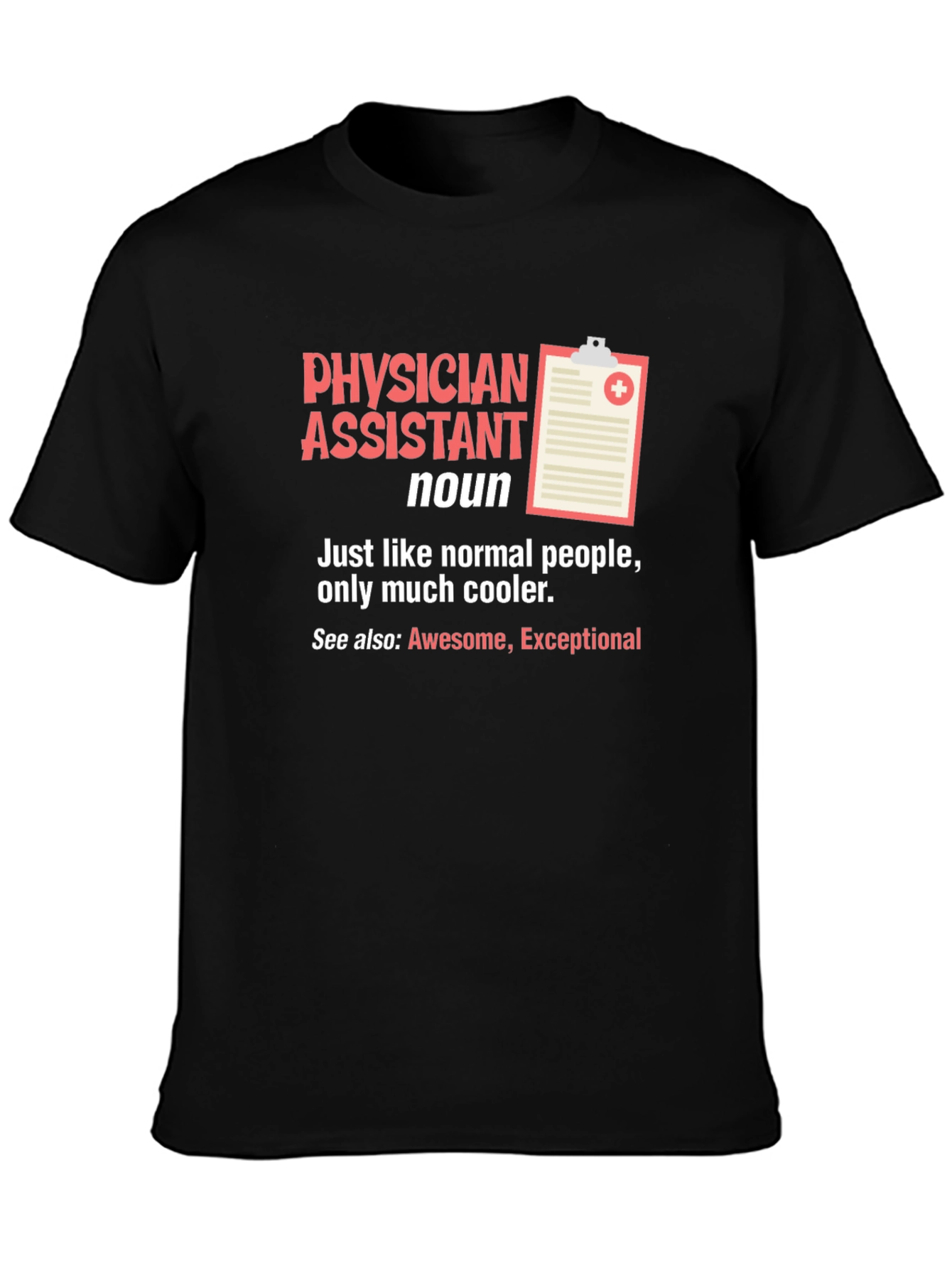 Black Physician Assistant Definition T-Shirt view 3