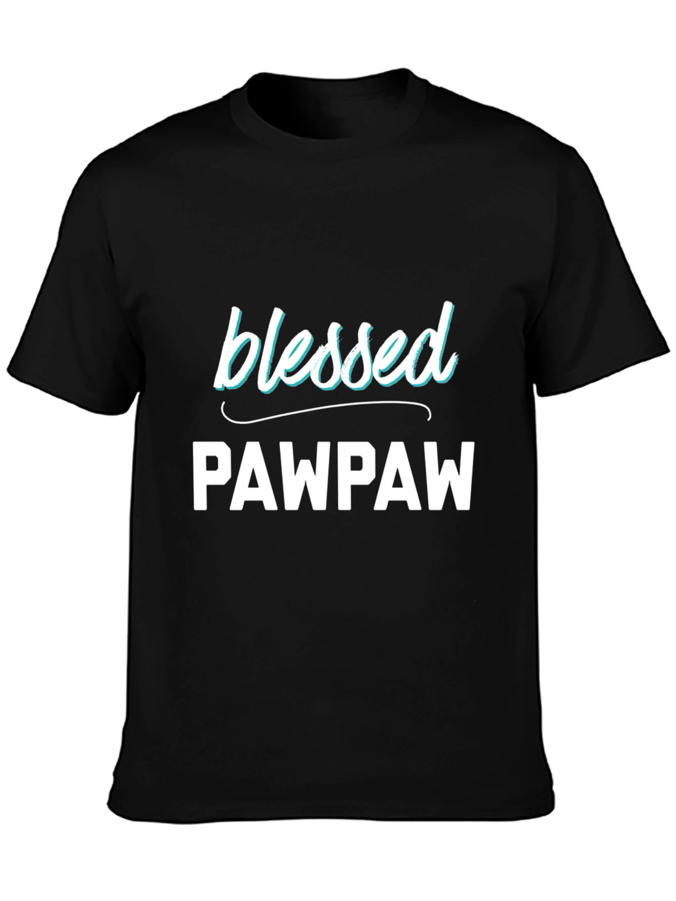 Black Blessed Pawpaw T-Shirt - Grandfather Gift view 3