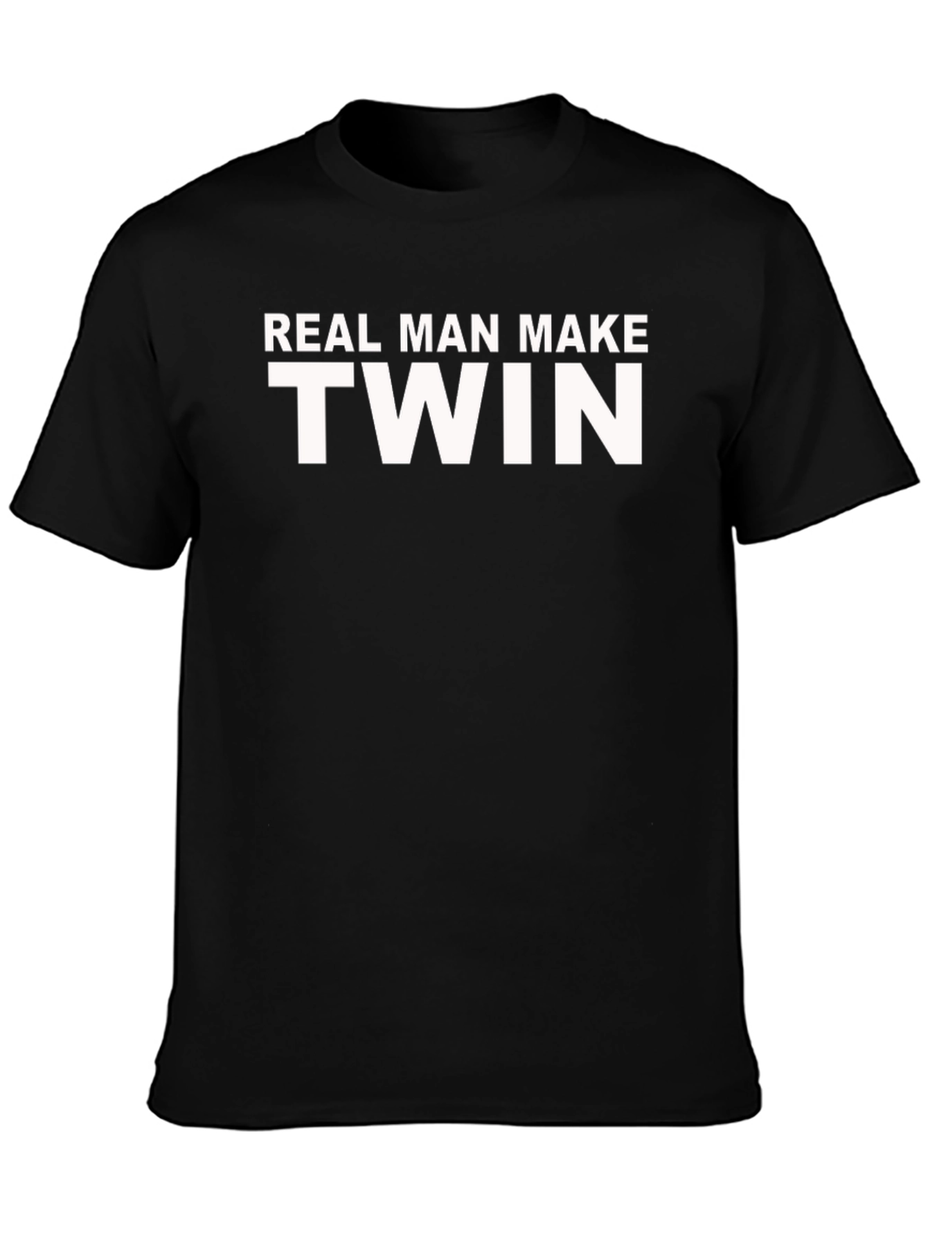 Black Real Man Make Twin T-Shirt Funny Dad Gift view 3