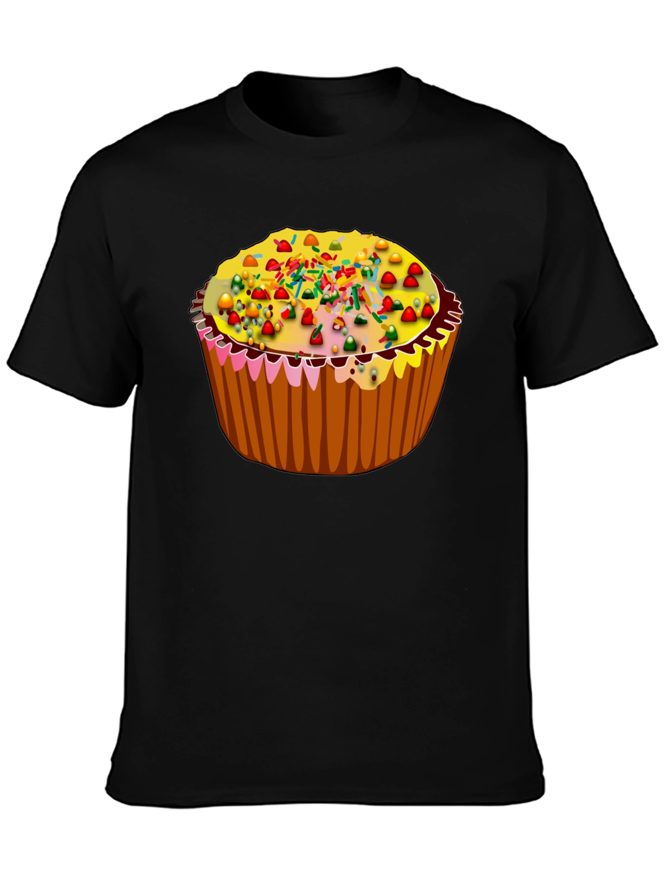 Black Cupcake T-Shirt - Sweet Treat Graphic Tee view 3