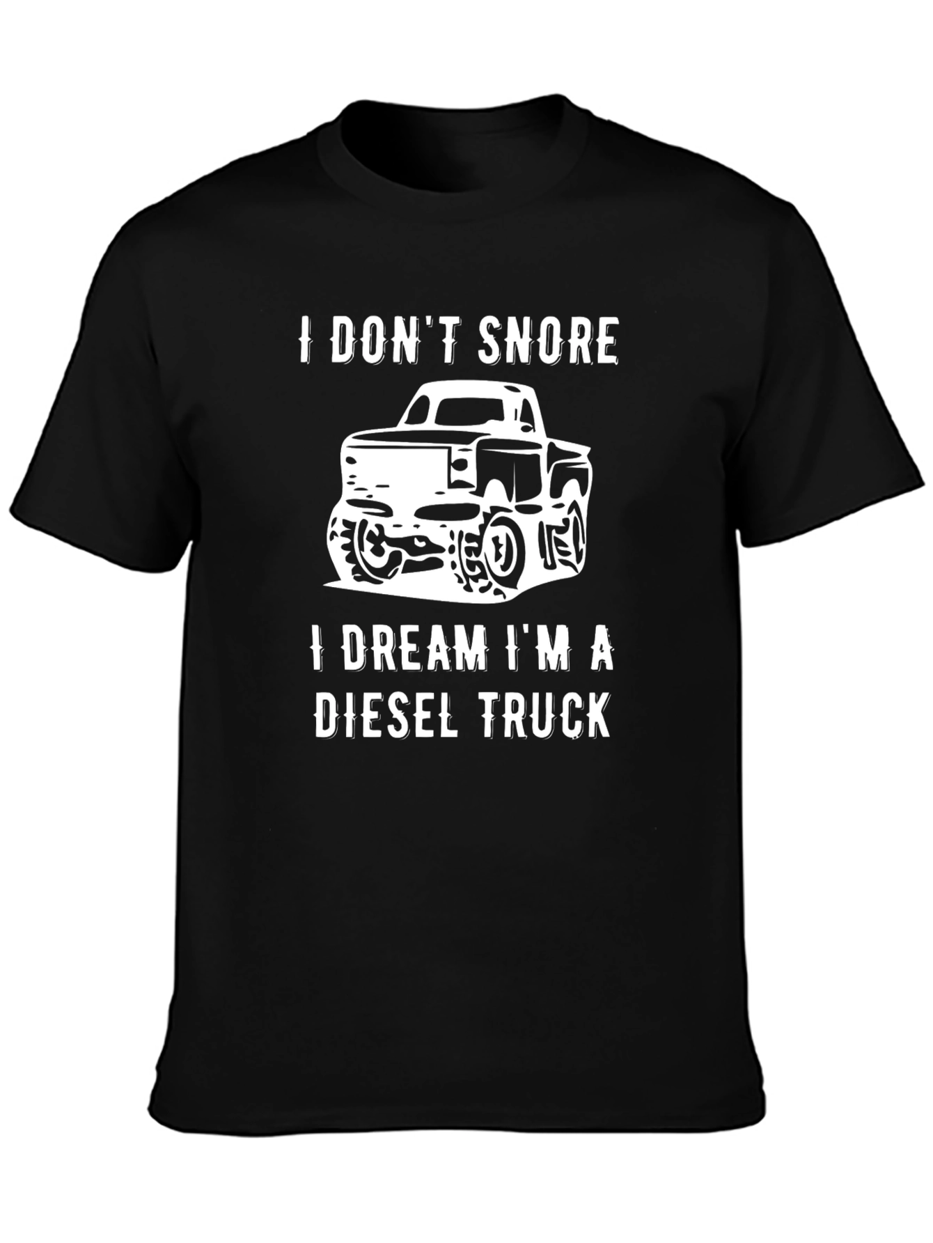 Black Diesel Truck Dream T-Shirt - Black Cotton Tee view 3