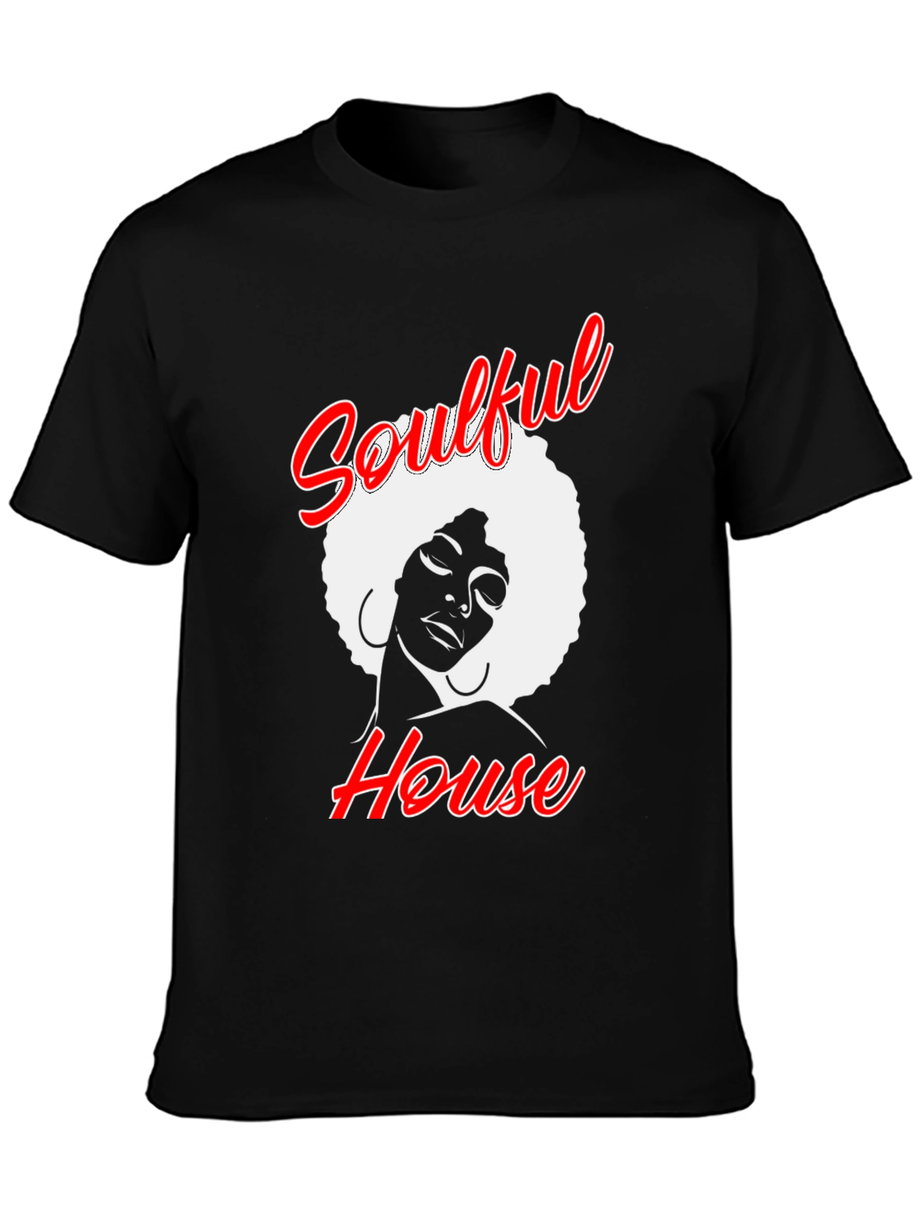 Black Soulful House Graphic T-Shirt - Black view 3