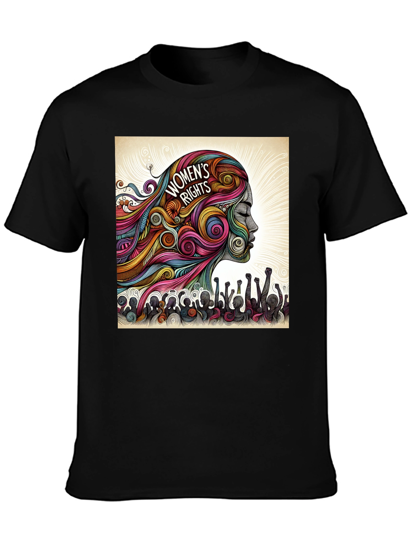 Black Women's Rights Graphic Tee view 3