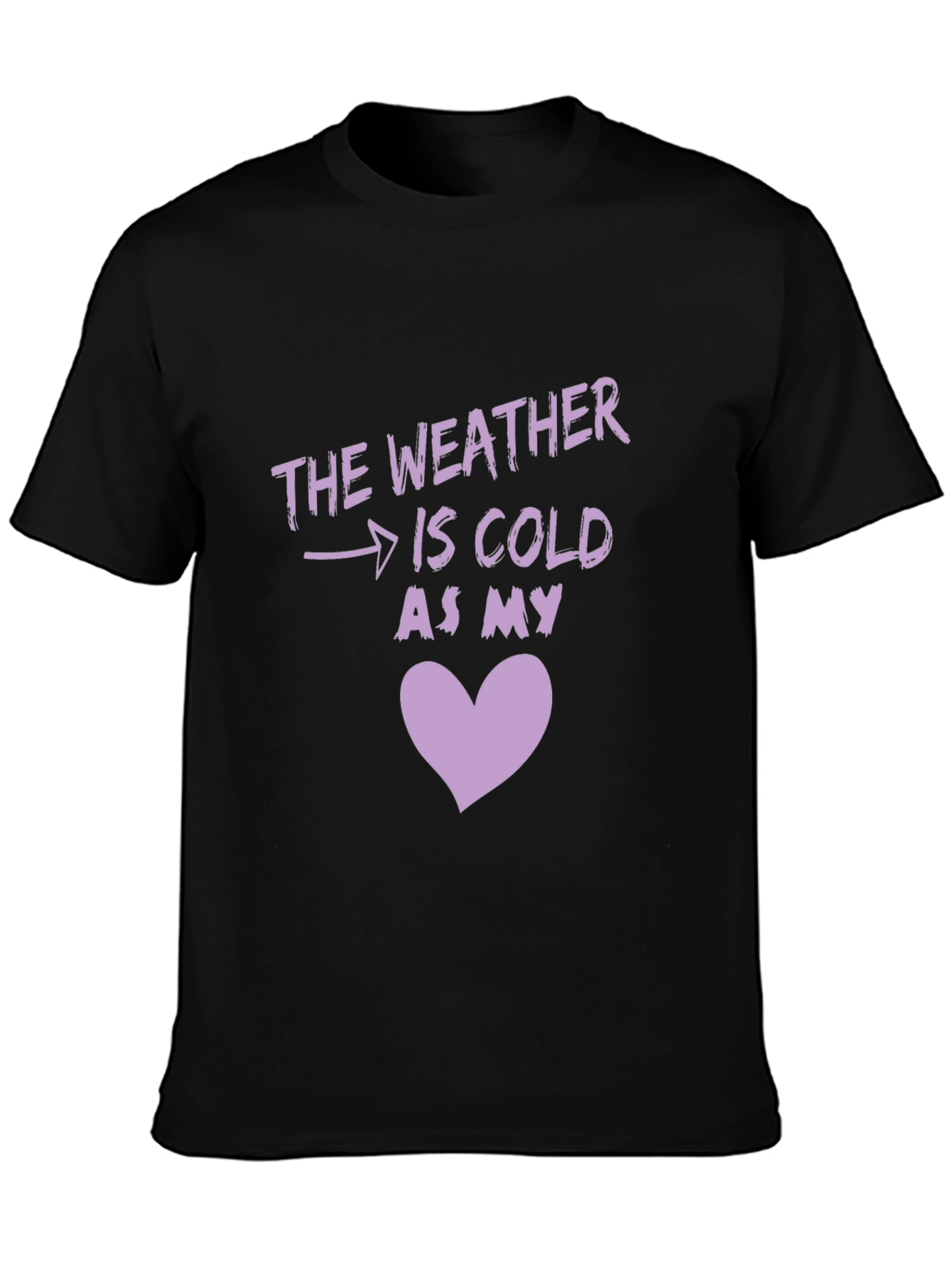 Black Cold Heart Graphic Tee - Mens Fashion view 3
