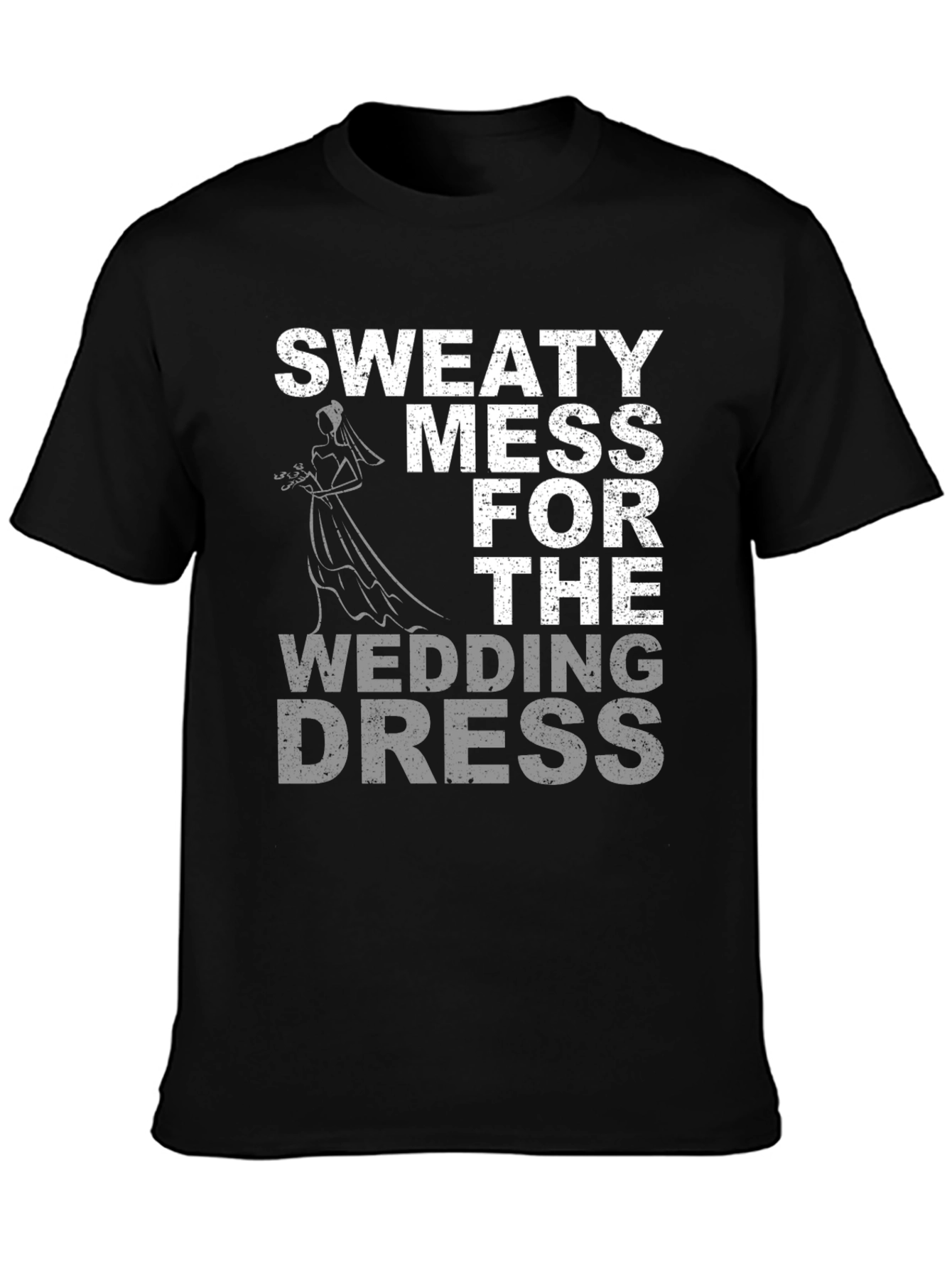 Sweaty Mess Wedding Dress Graphic T-Shirt - 3