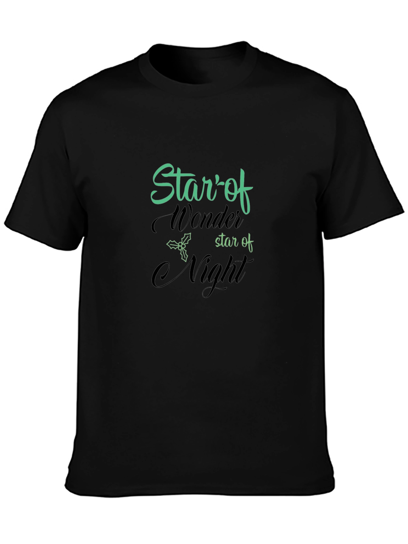 Black Star of Wonder Christmas Graphic T-Shirt view 3