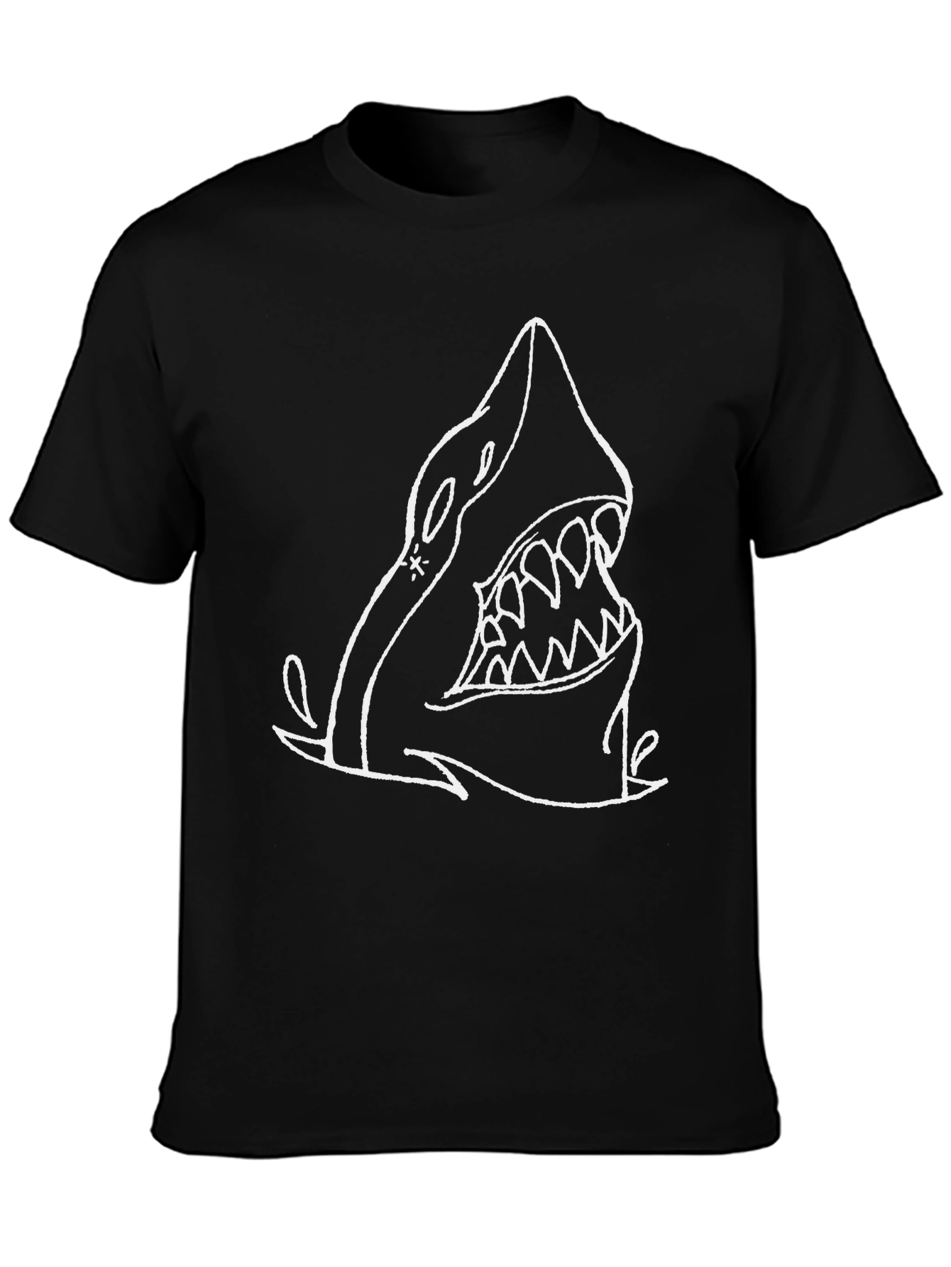 Black Black Shark Graphic Tee view 3