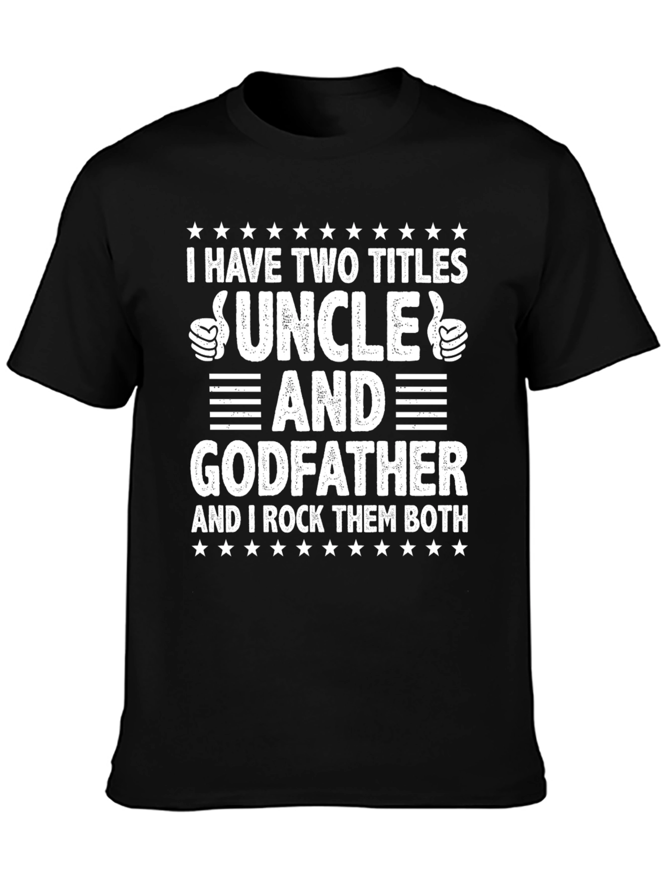 Black Uncle and Godfather T-Shirt - I Rock Them Both! view 3