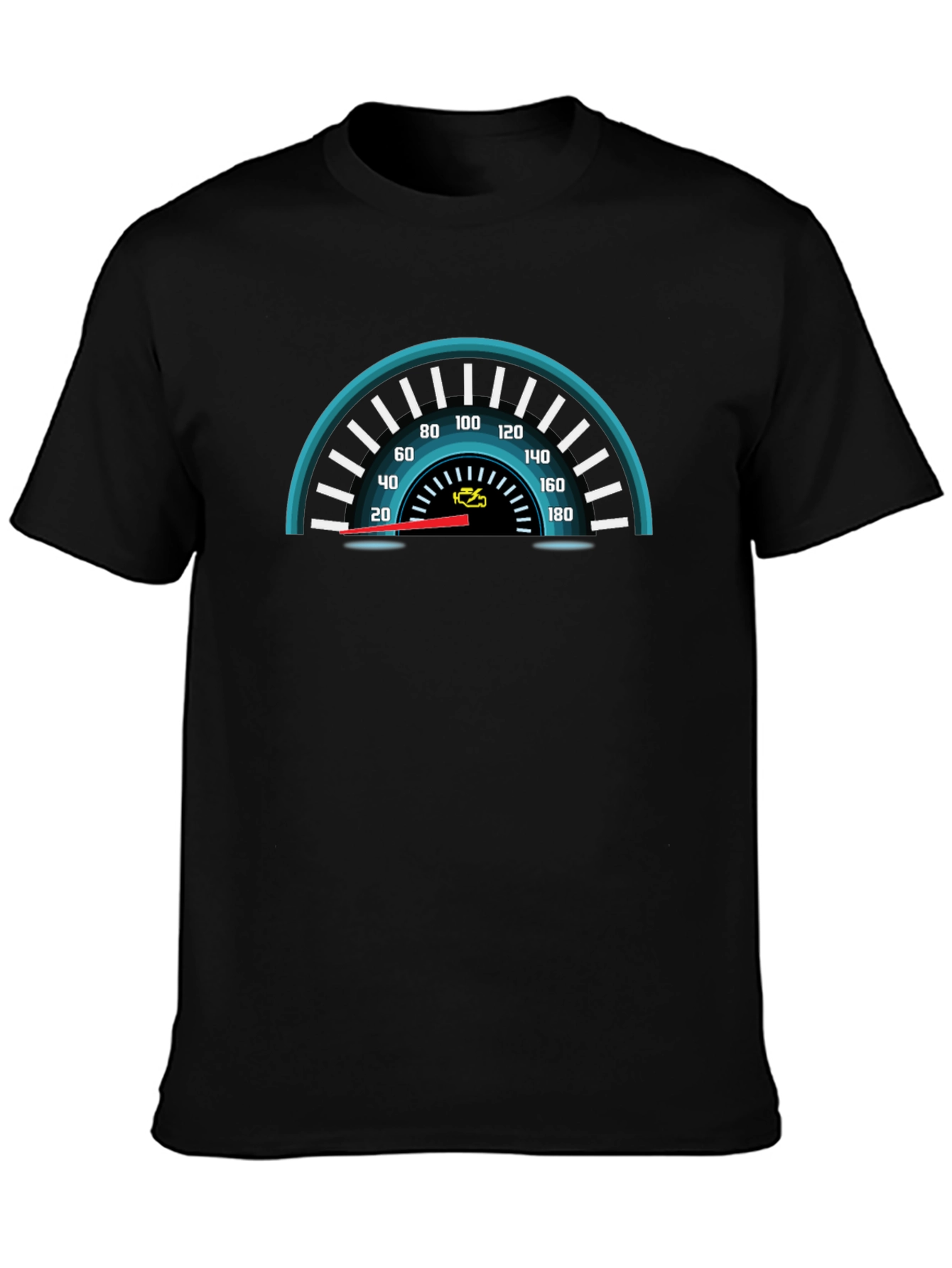 Black Check Engine T-Shirt - Automotive Humor Tee view 3