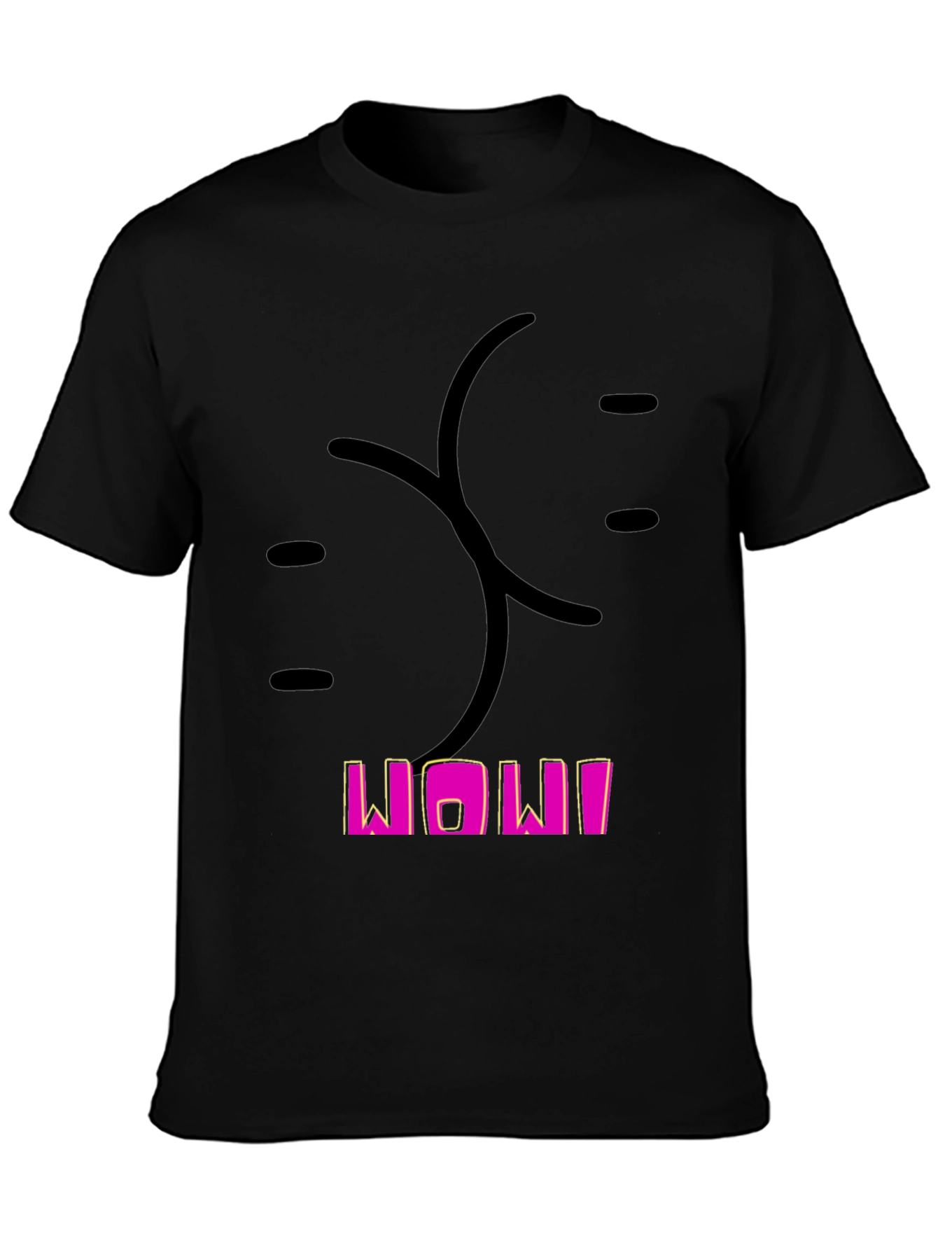 Black Funny Butt Graphic Black T-Shirt for Men view 3