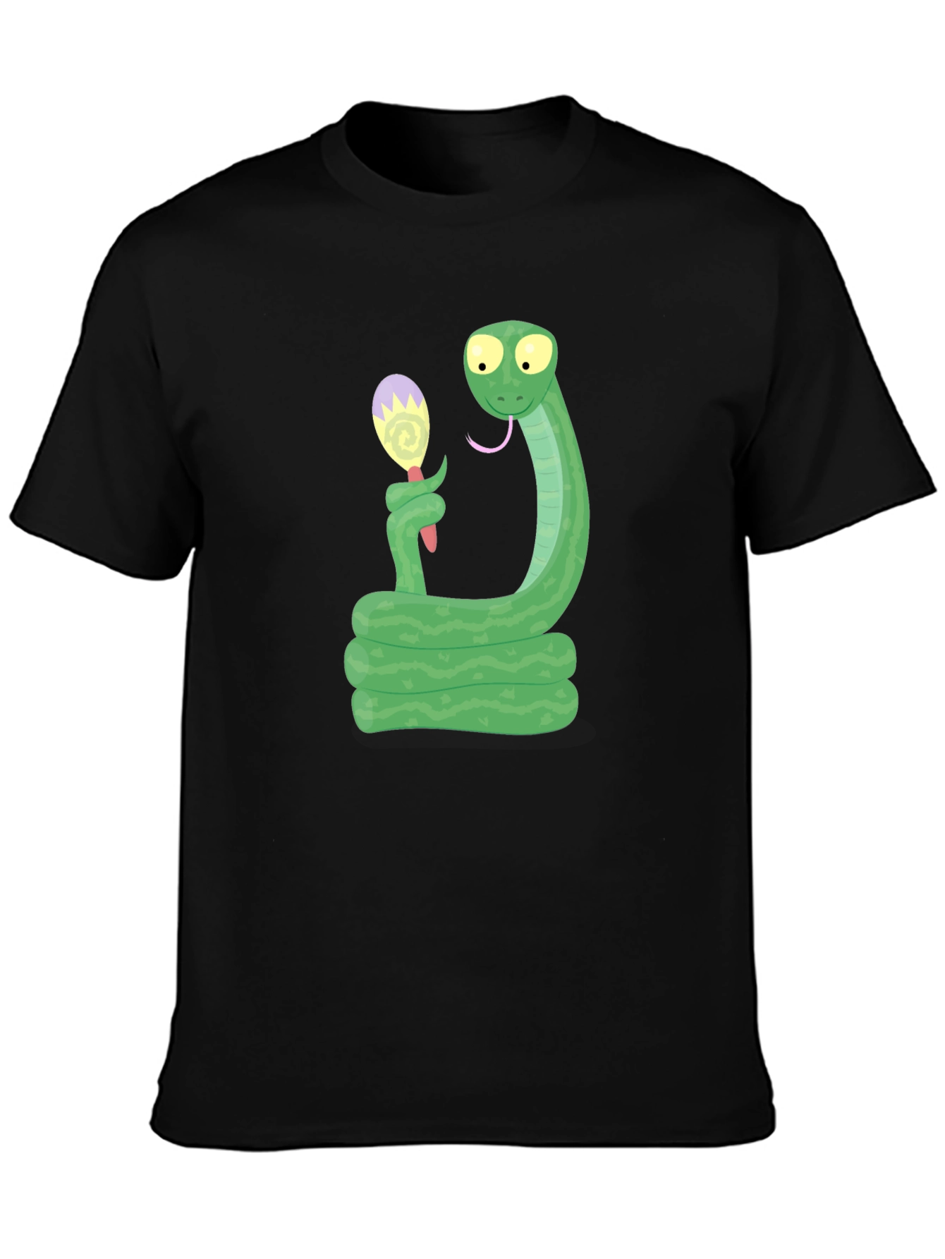 Black Snake Eating Ice Cream T-Shirt view 3