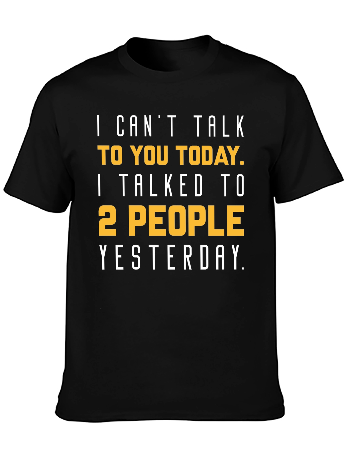 Black Funny Graphic Tee - Introvert Humor view 3