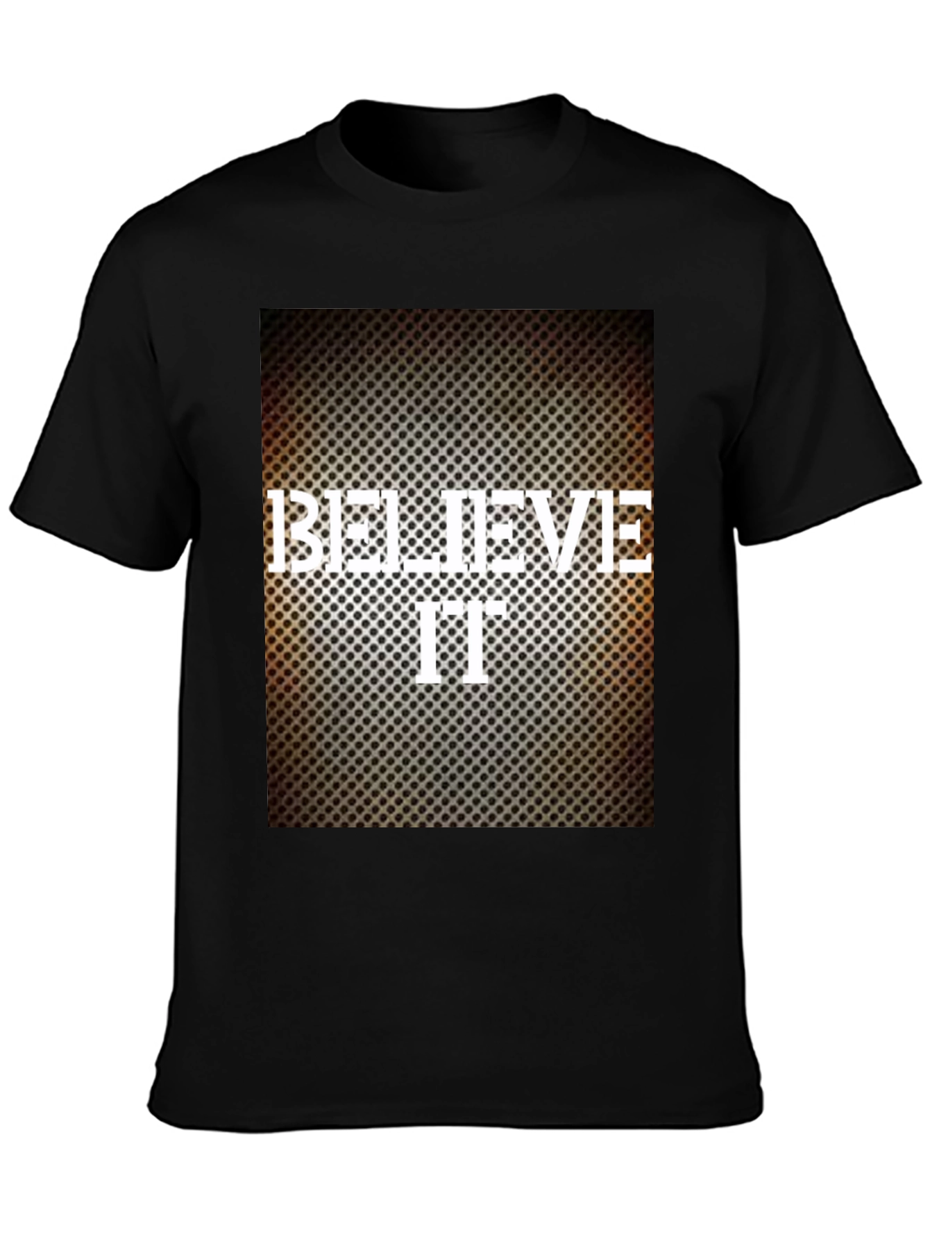 Black Believe It Graphic Print Black T-Shirt view 3