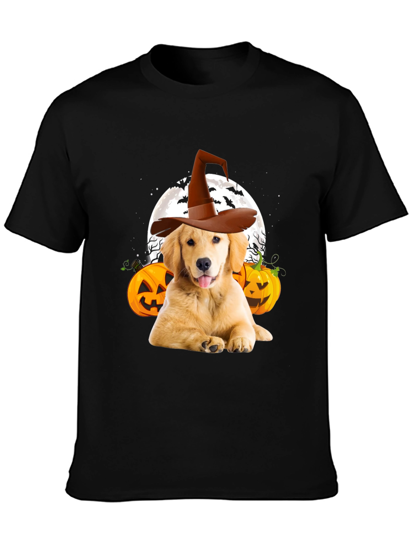 Black Halloween Dog T-Shirt view 3