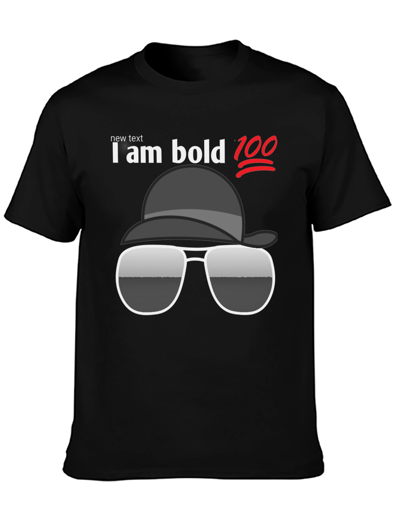 Black I Am Bold T-Shirt - Cool Graphic Tee view 3