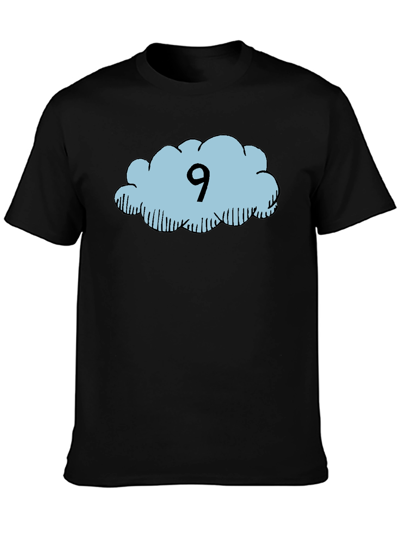 Black Cloud Nine T-Shirt - Black Cotton Tee view 3