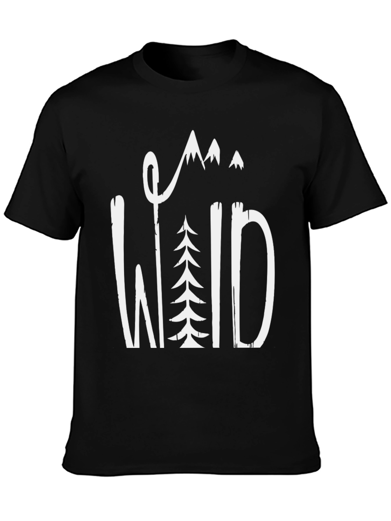 Black Wild Adventure Black Graphic T-Shirt view 3
