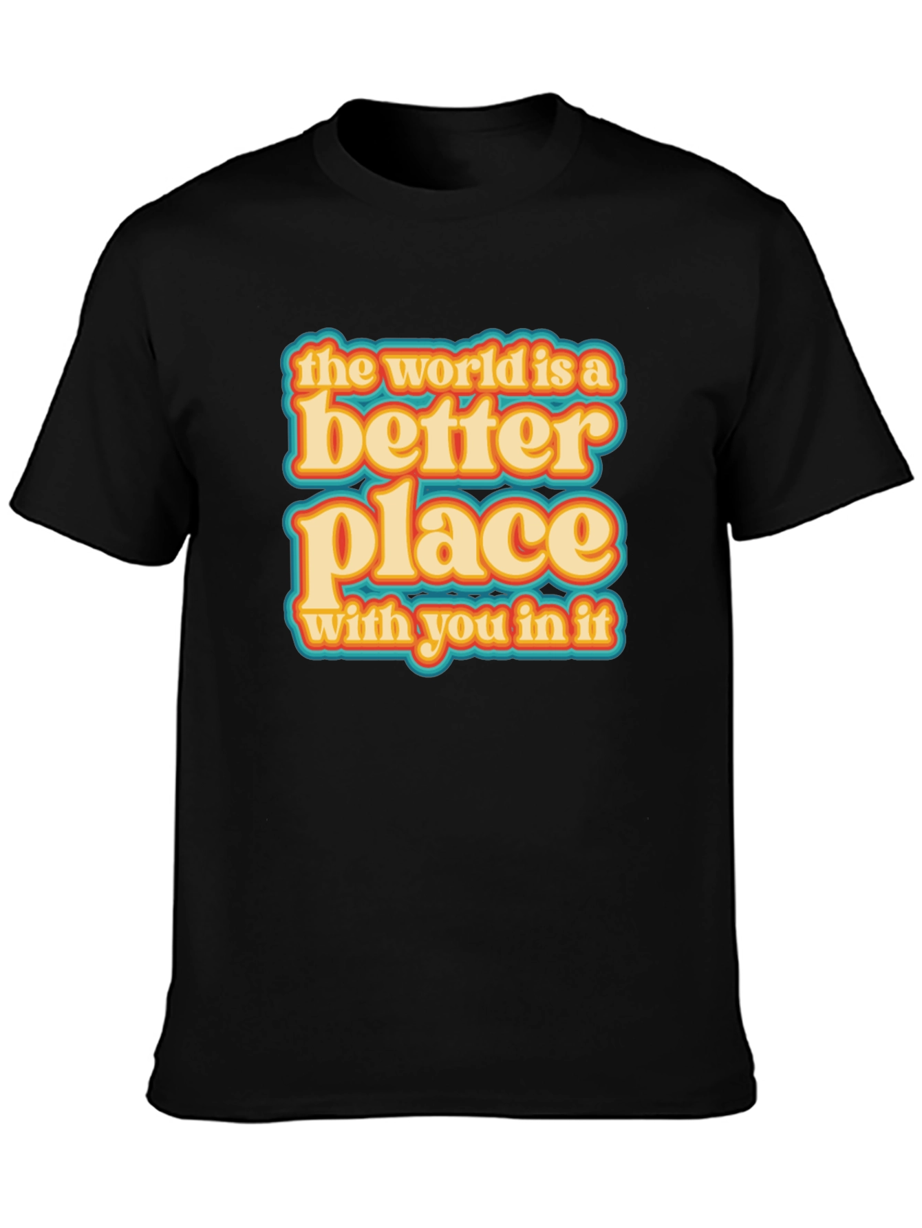 Black Better Place T-Shirt - Positive Graphic Tee view 3