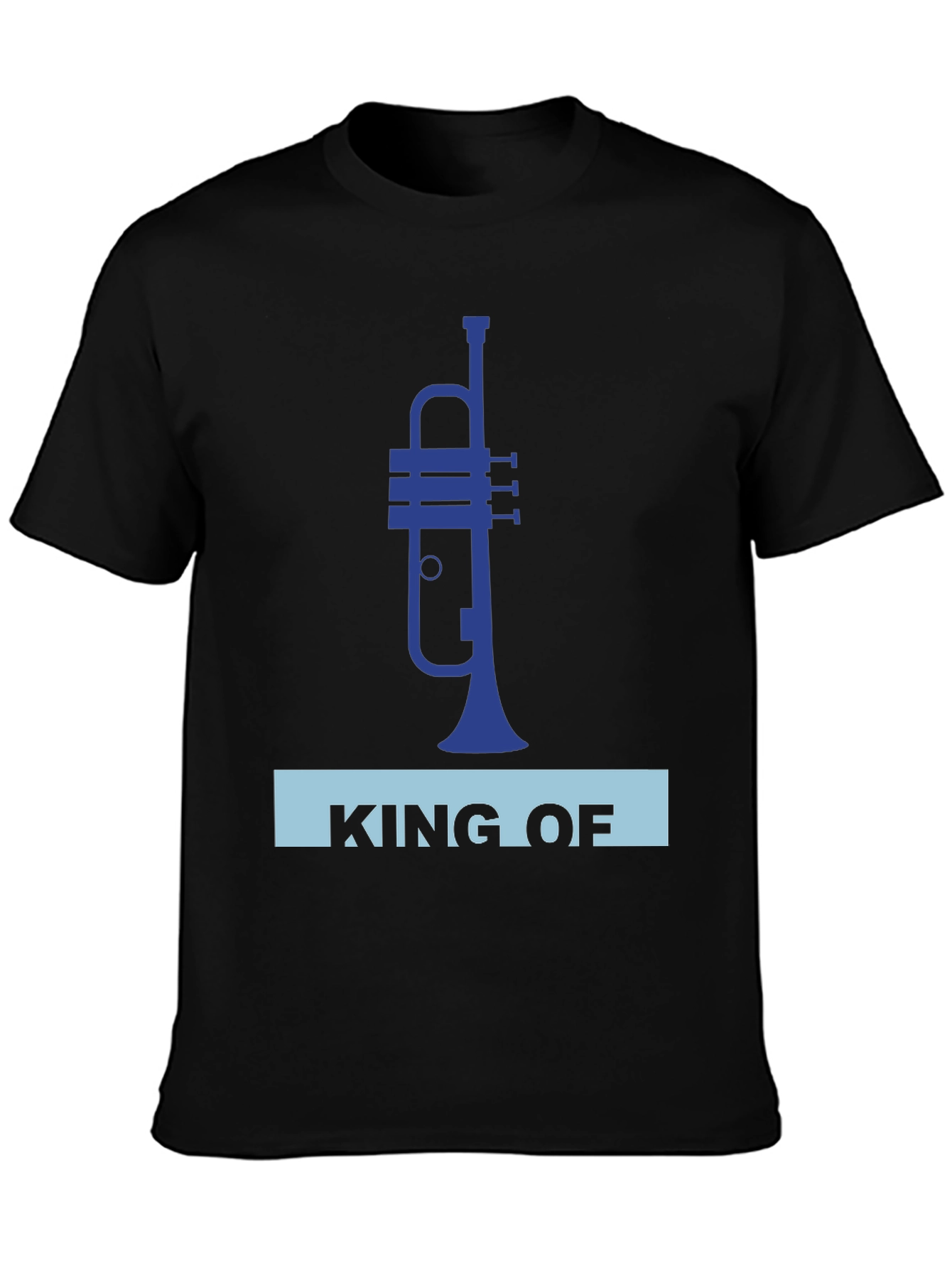 Black King of Trumpet T-Shirt - Musical Instrument Tee view 3