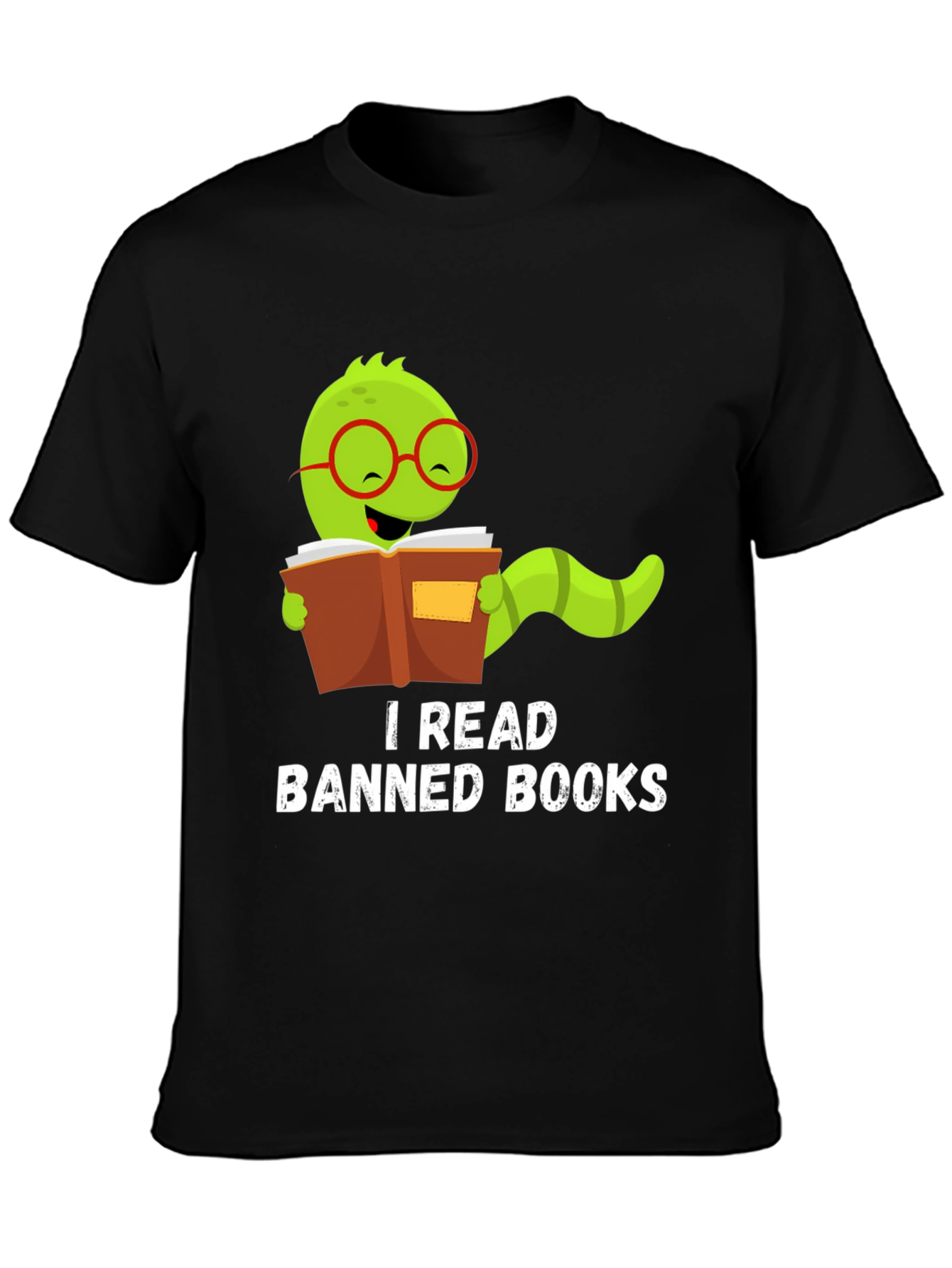 Black I Read Banned Books T-Shirt view 3