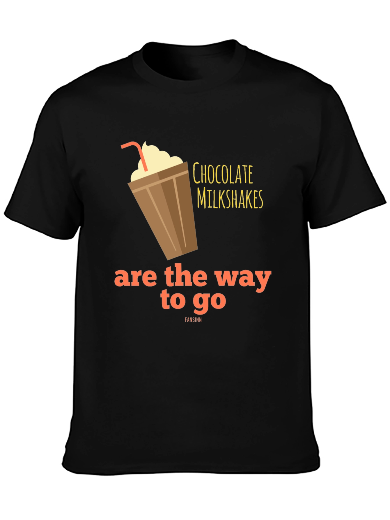 Black Chocolate Milkshake T-Shirt - Sweet Tooth Style! view 3