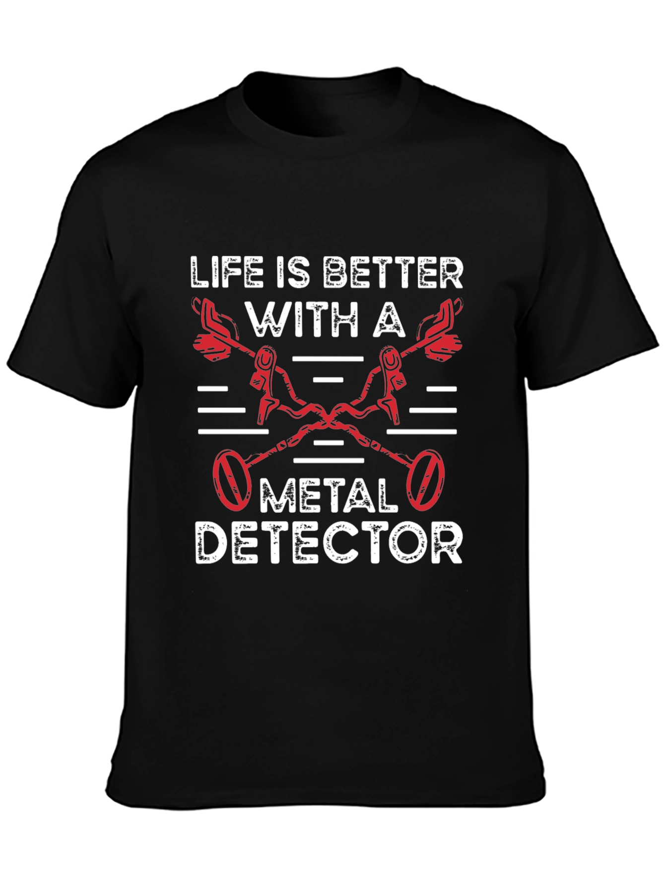 Black Life is Better With a Metal Detector T-Shirt view 3