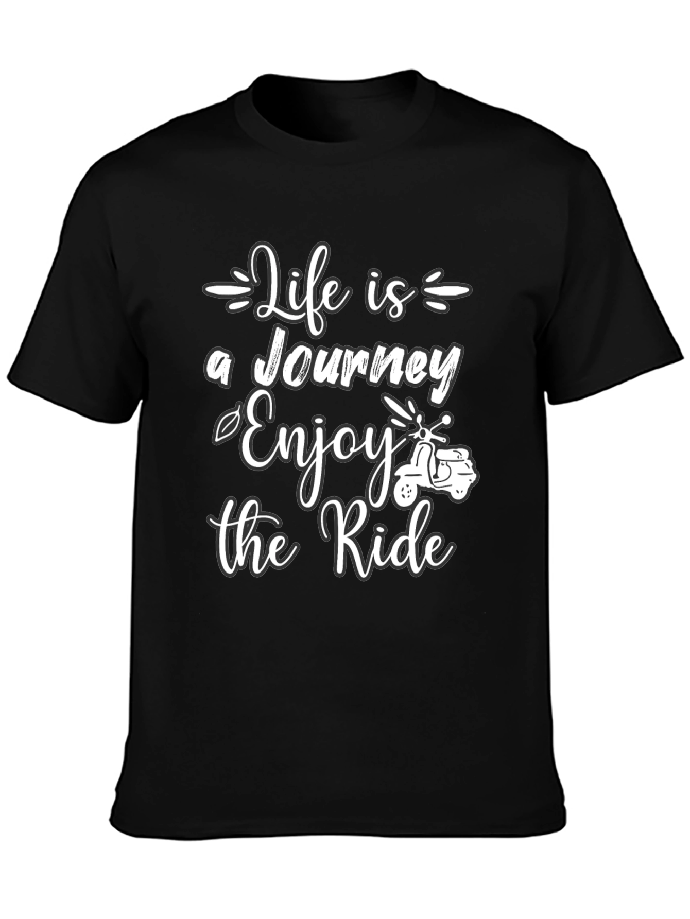 Black Life is a Journey T-Shirt - Enjoy the Ride Graphic Tee view 3