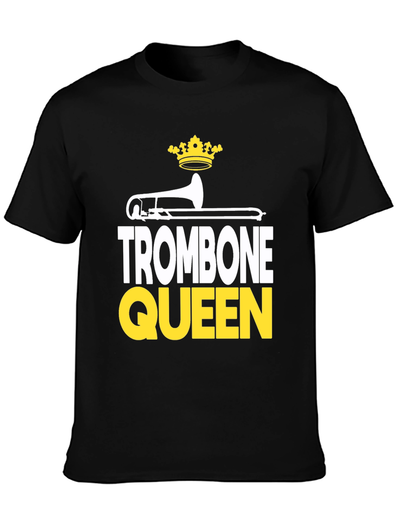 Black Trombone Queen Graphic Tee - Band Lover Apparel view 3