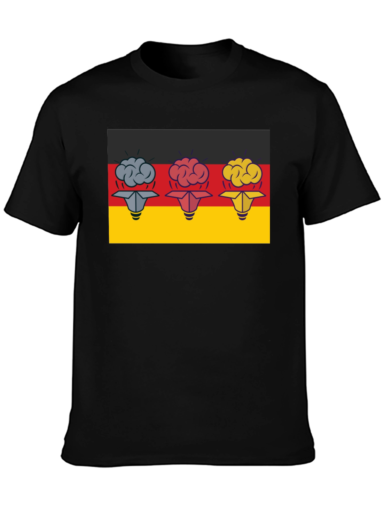 Germany Flag Brain Idea T-Shirt - 3