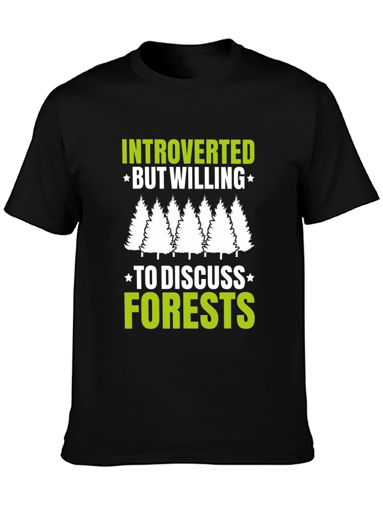 Black Introverted Forest Lover Tee view 3