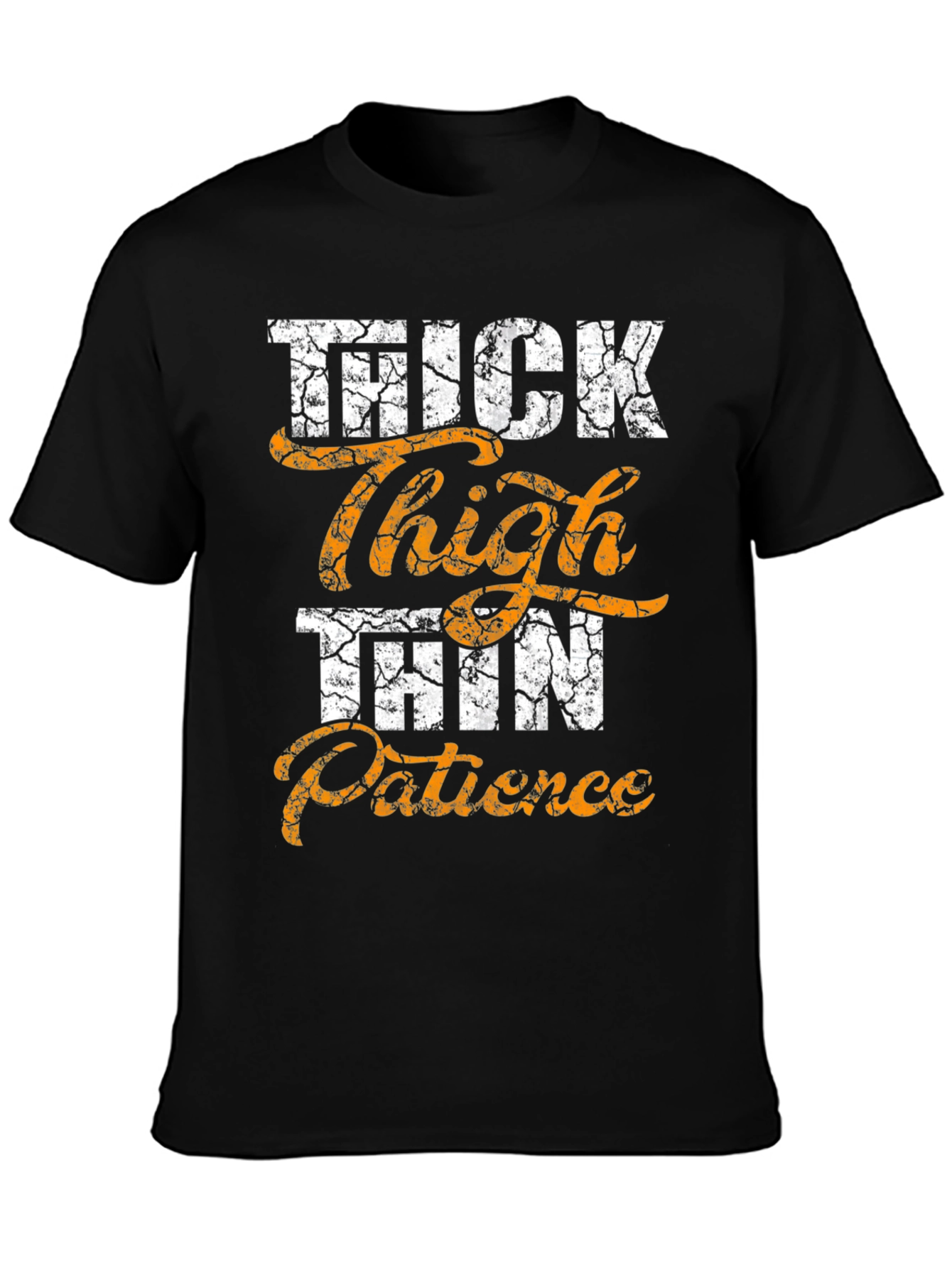 Black Thick Thighs Thin Patience Graphic T-Shirt view 3