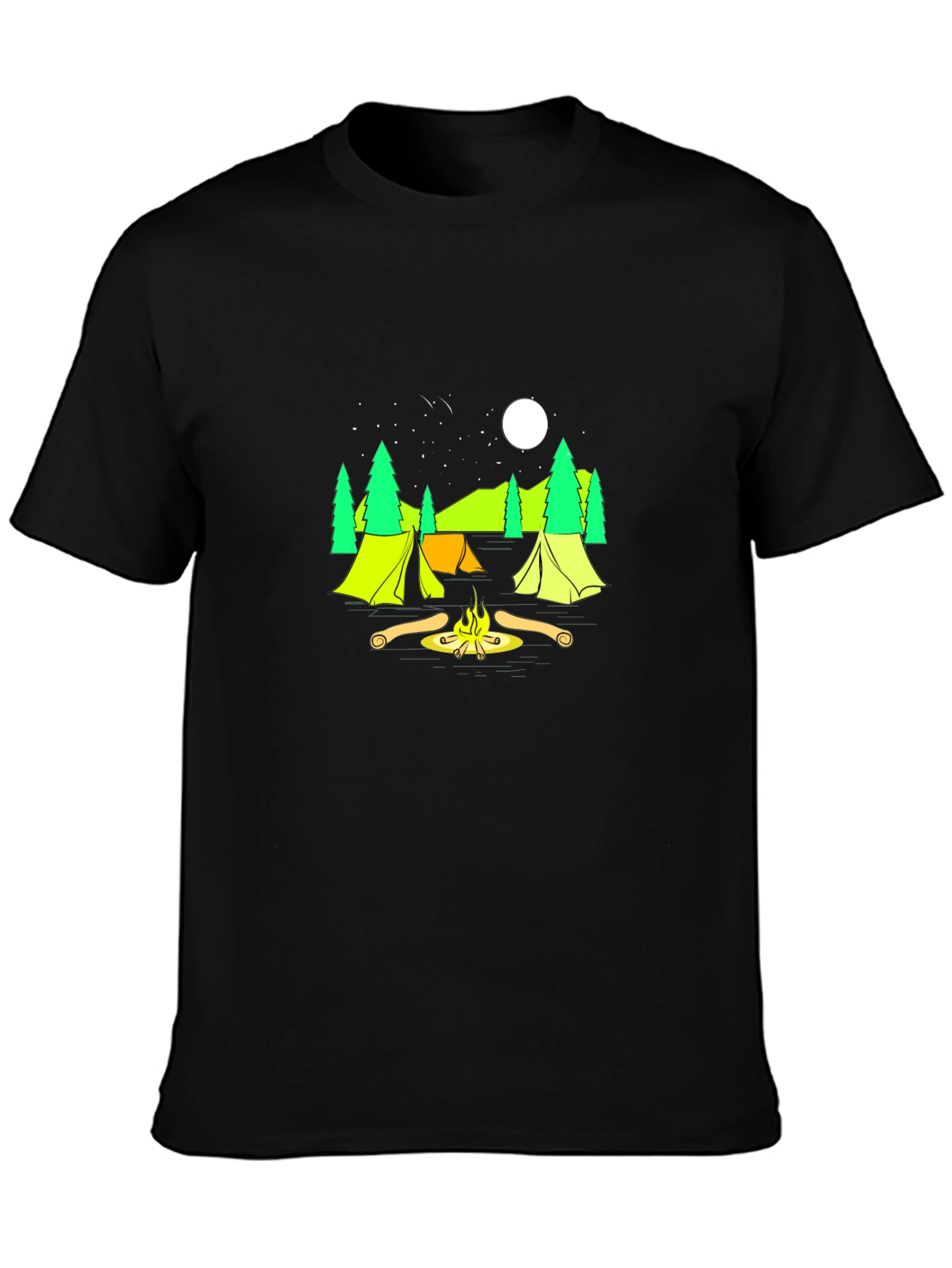 Black Camping Graphic Tee - Adventure Ready! view 3