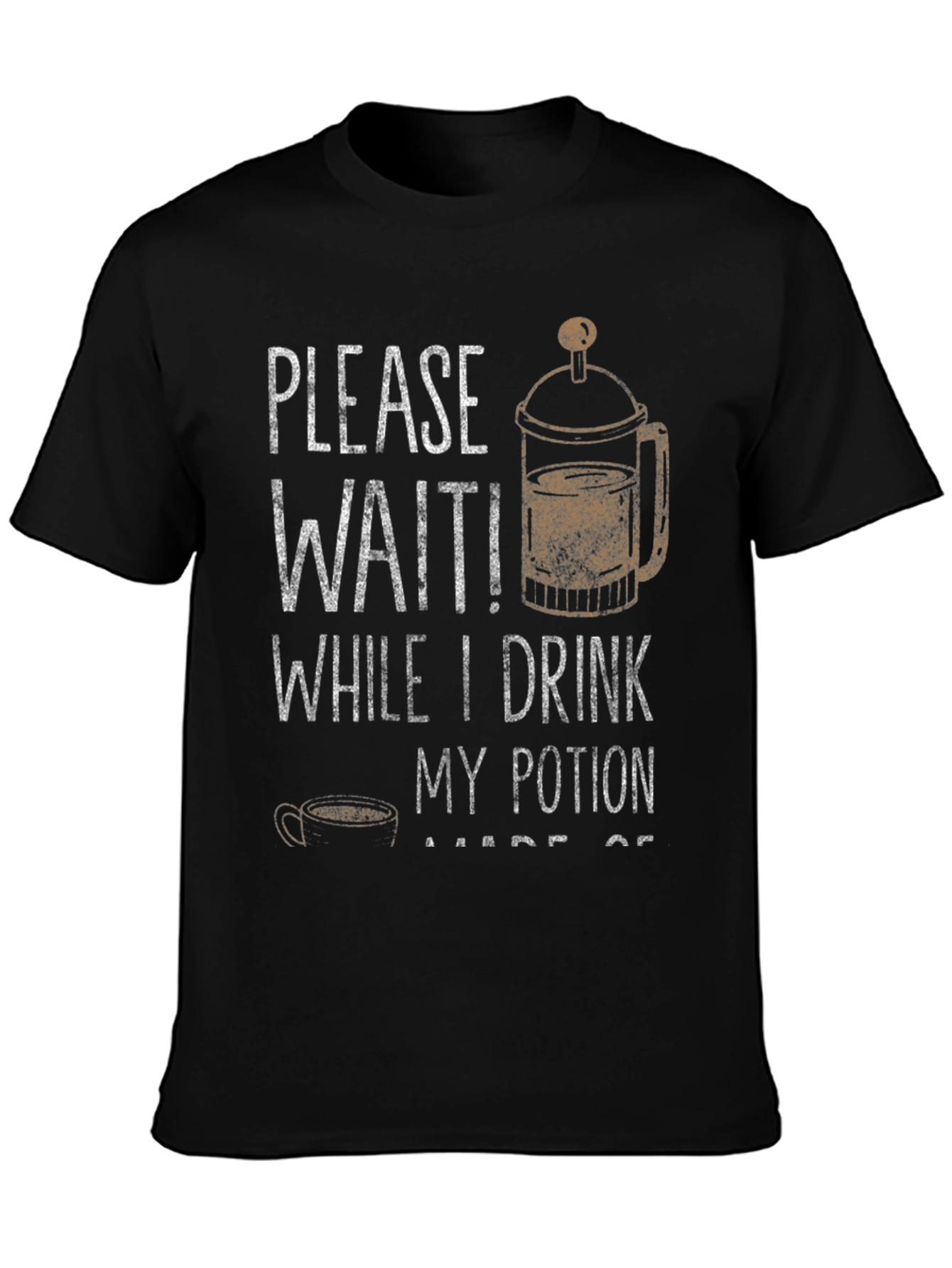 Black Coffee Potion Graphic Tee view 3