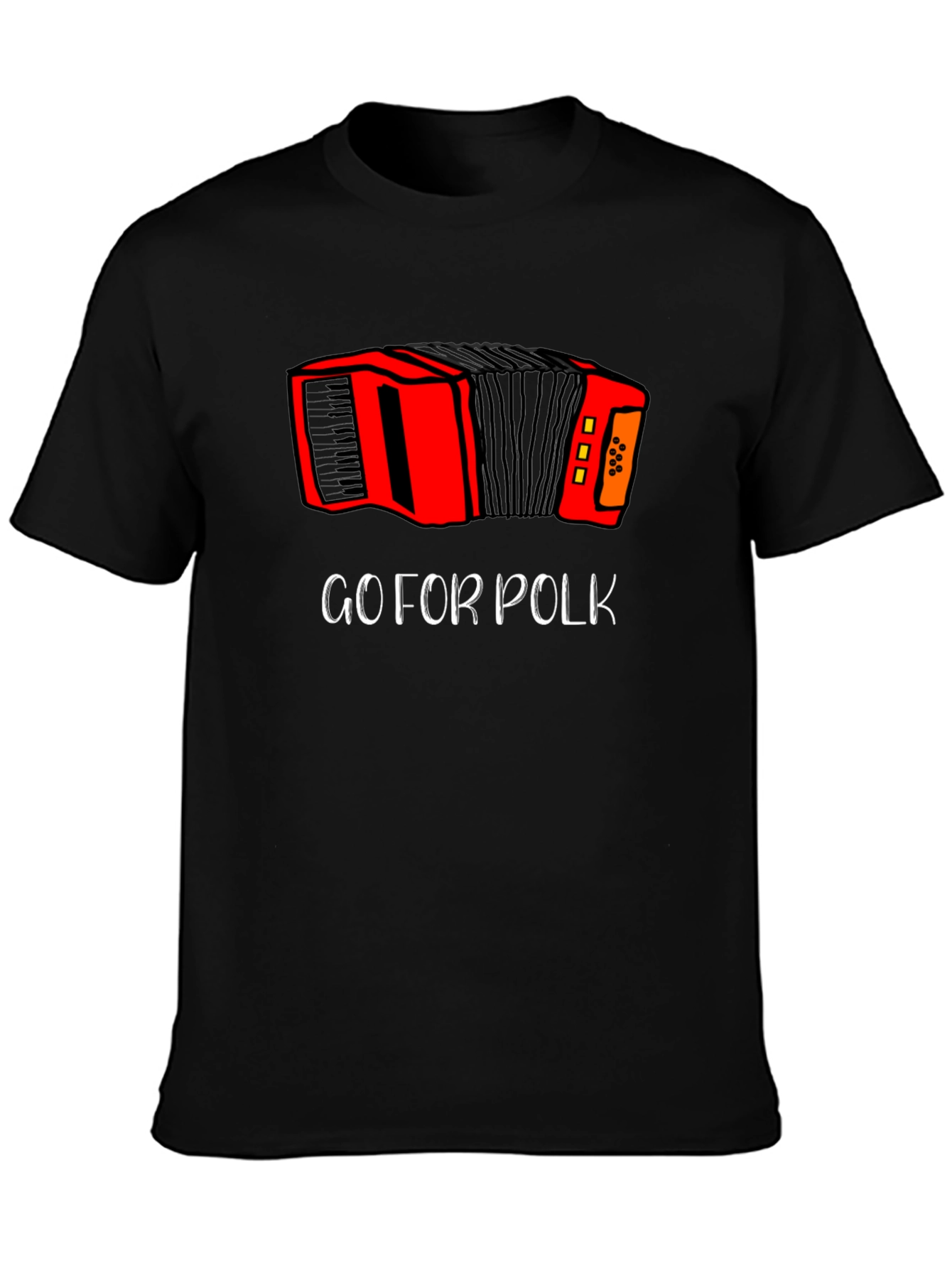 Black Go For Polk Accordion Graphic Tee view 3