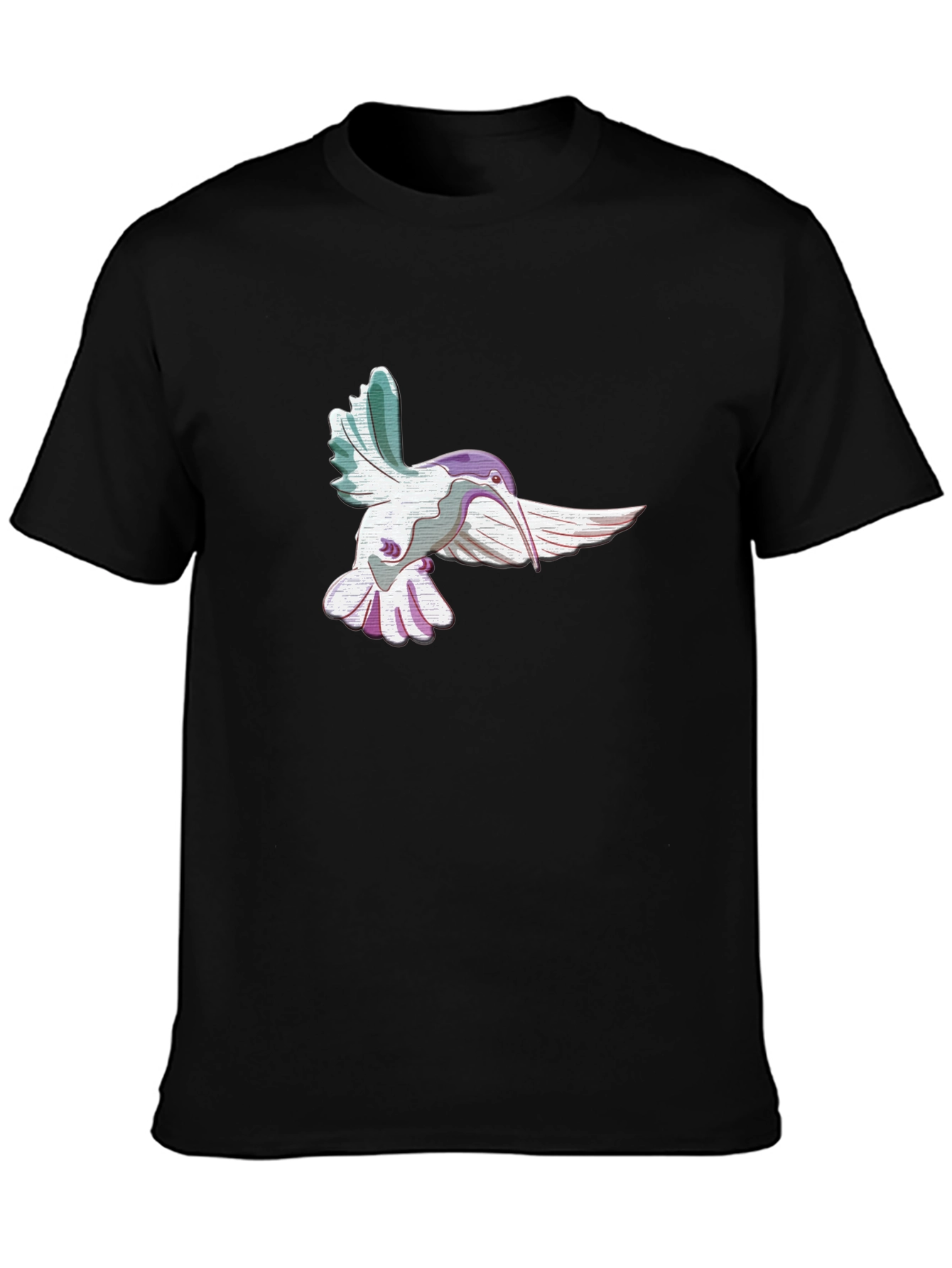 Black Hummingbird Graphic Black T-Shirt view 3