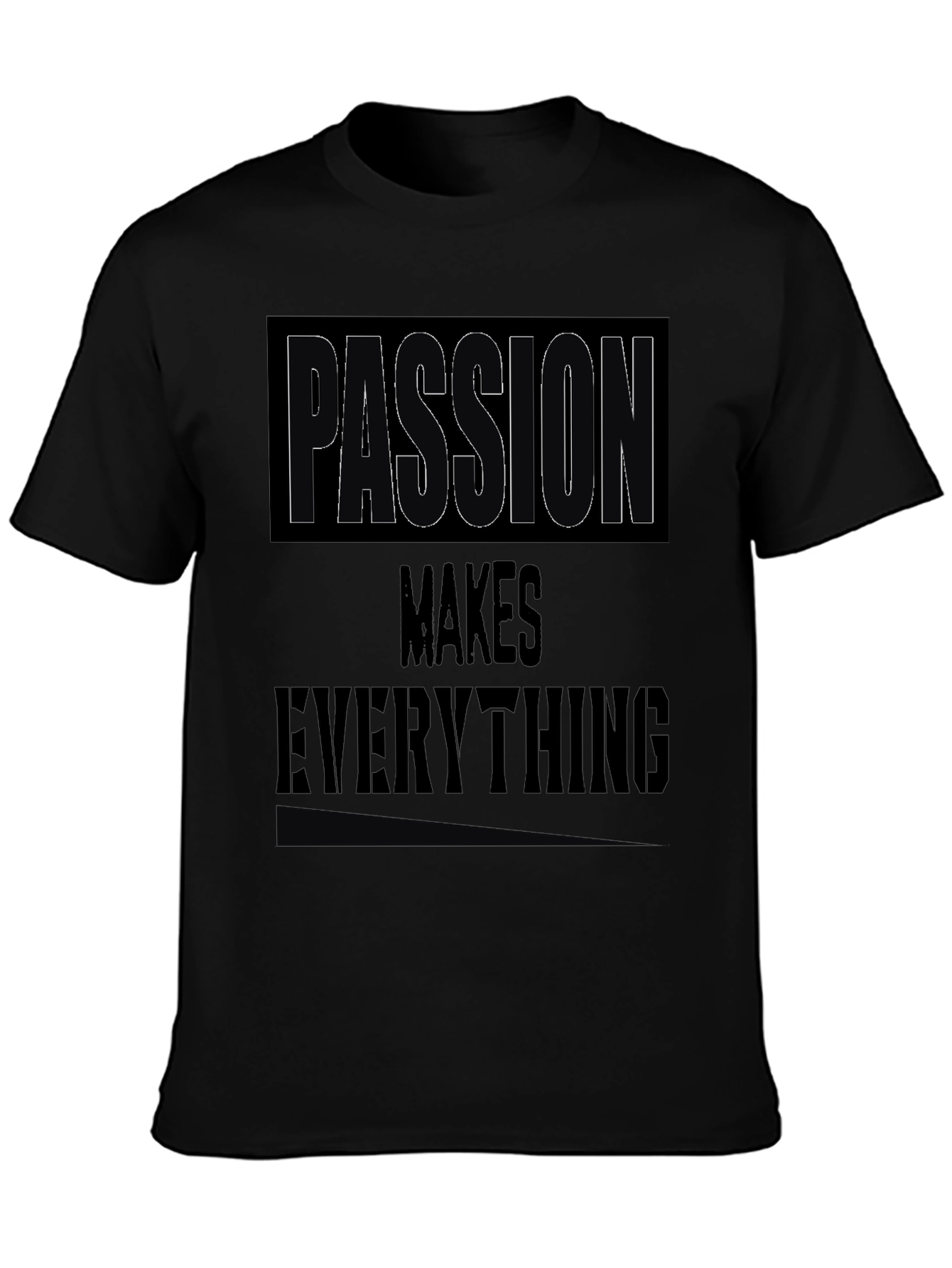 Black Passion Makes Everything Black Graphic Tee view 3