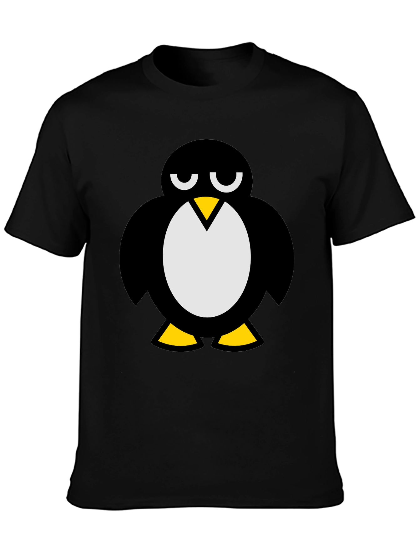 Black Cool Penguin Graphic T-Shirt - Black view 3
