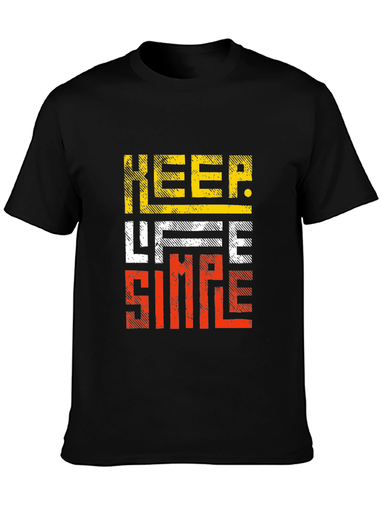 Black Keep Life Simple Graphic Tee - Black view 3