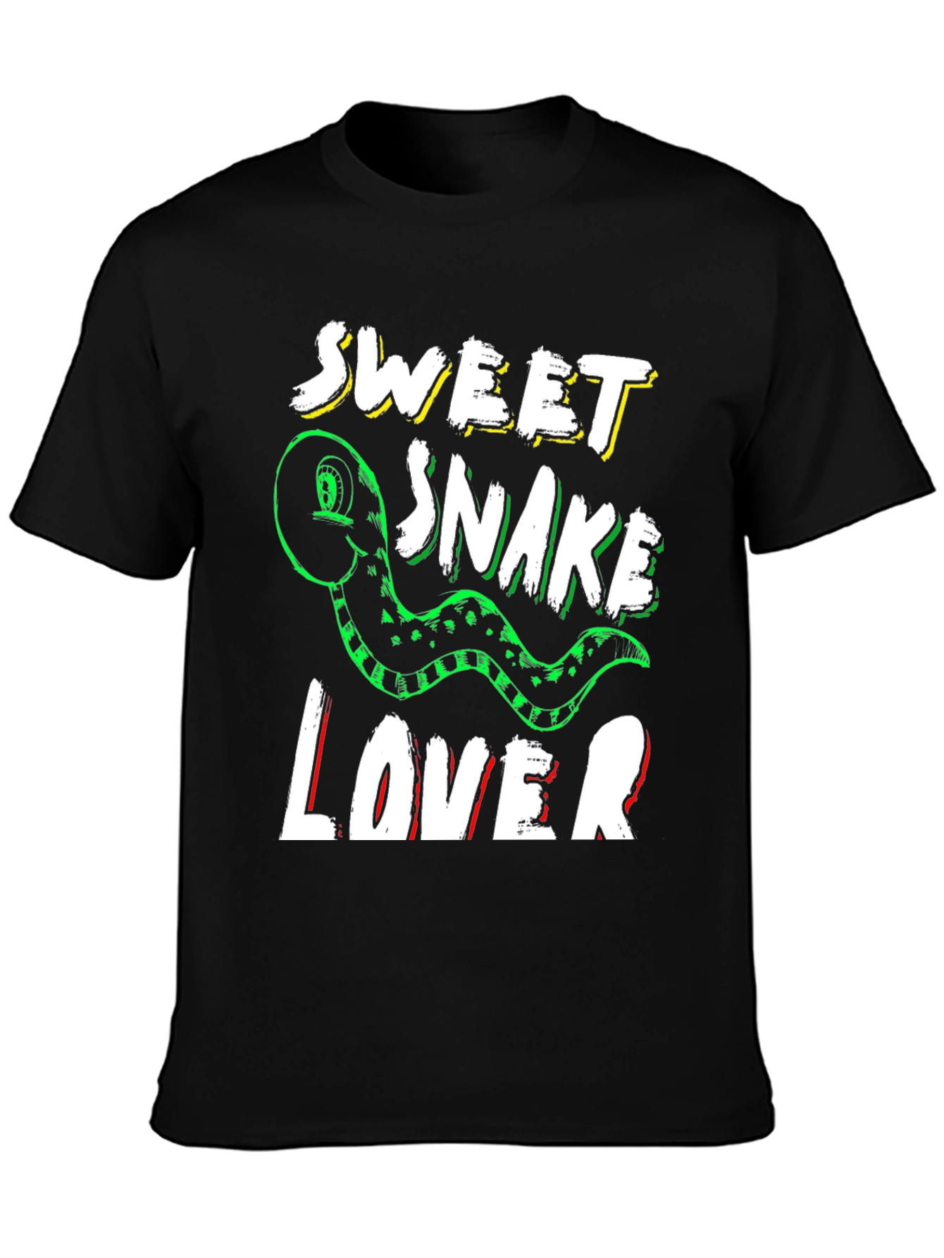 Black Sweet Snake Lover Graphic Tee view 3