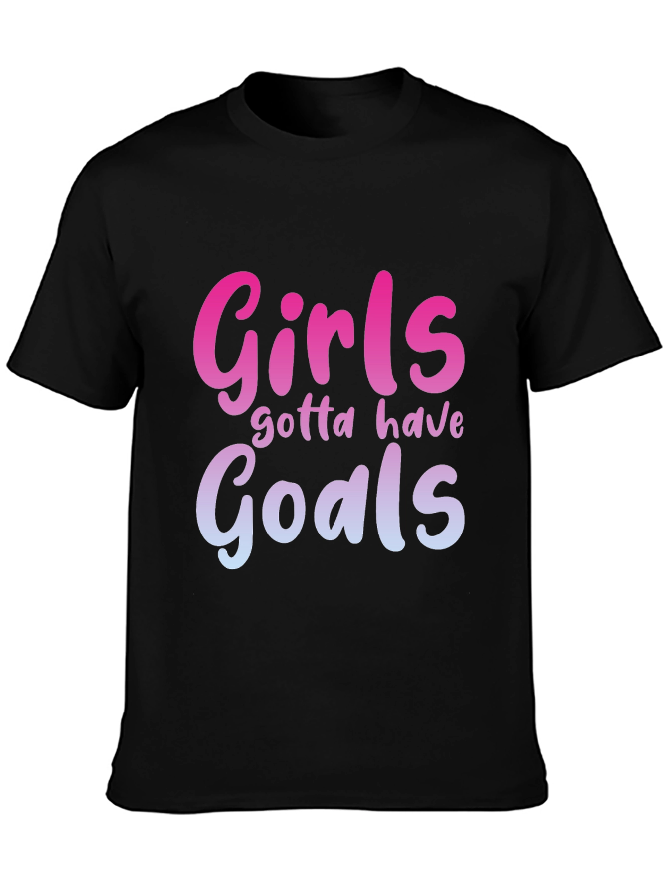Black Girls Gotta Have Goals Graphic Tee - Black view 3
