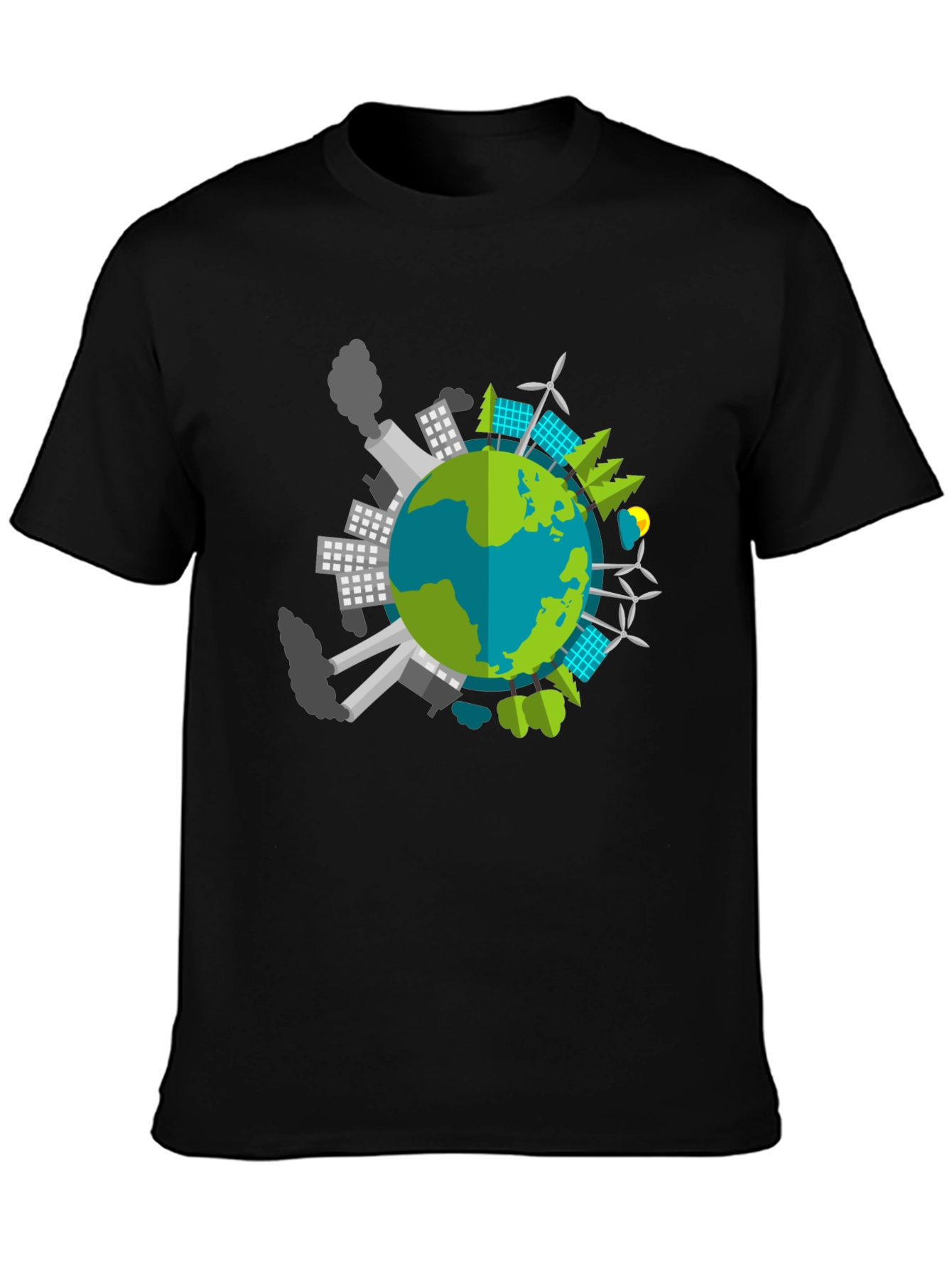 Black Eco Earth Graphic T-Shirt - Black view 3