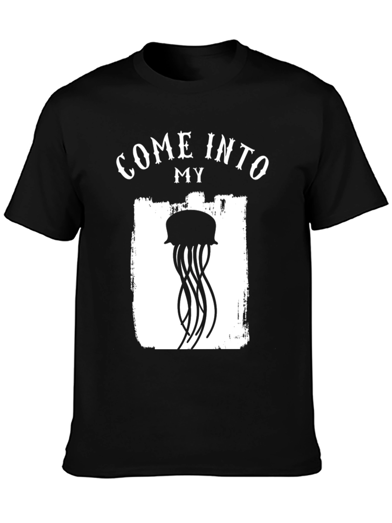 Black Come Into My Jellyfish T-Shirt view 3