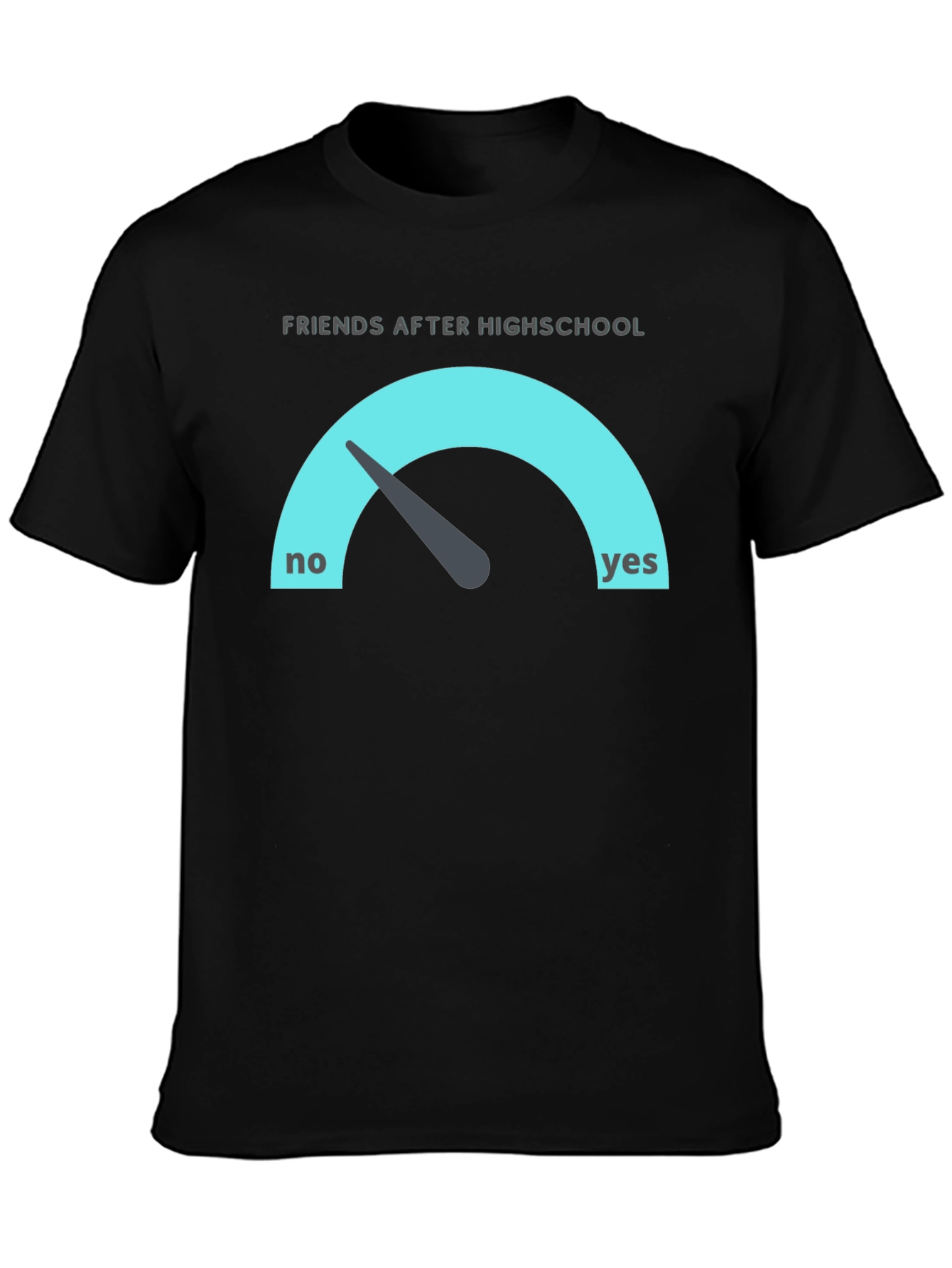 Black Friends After Highschool T-Shirt - Gauge Design view 3