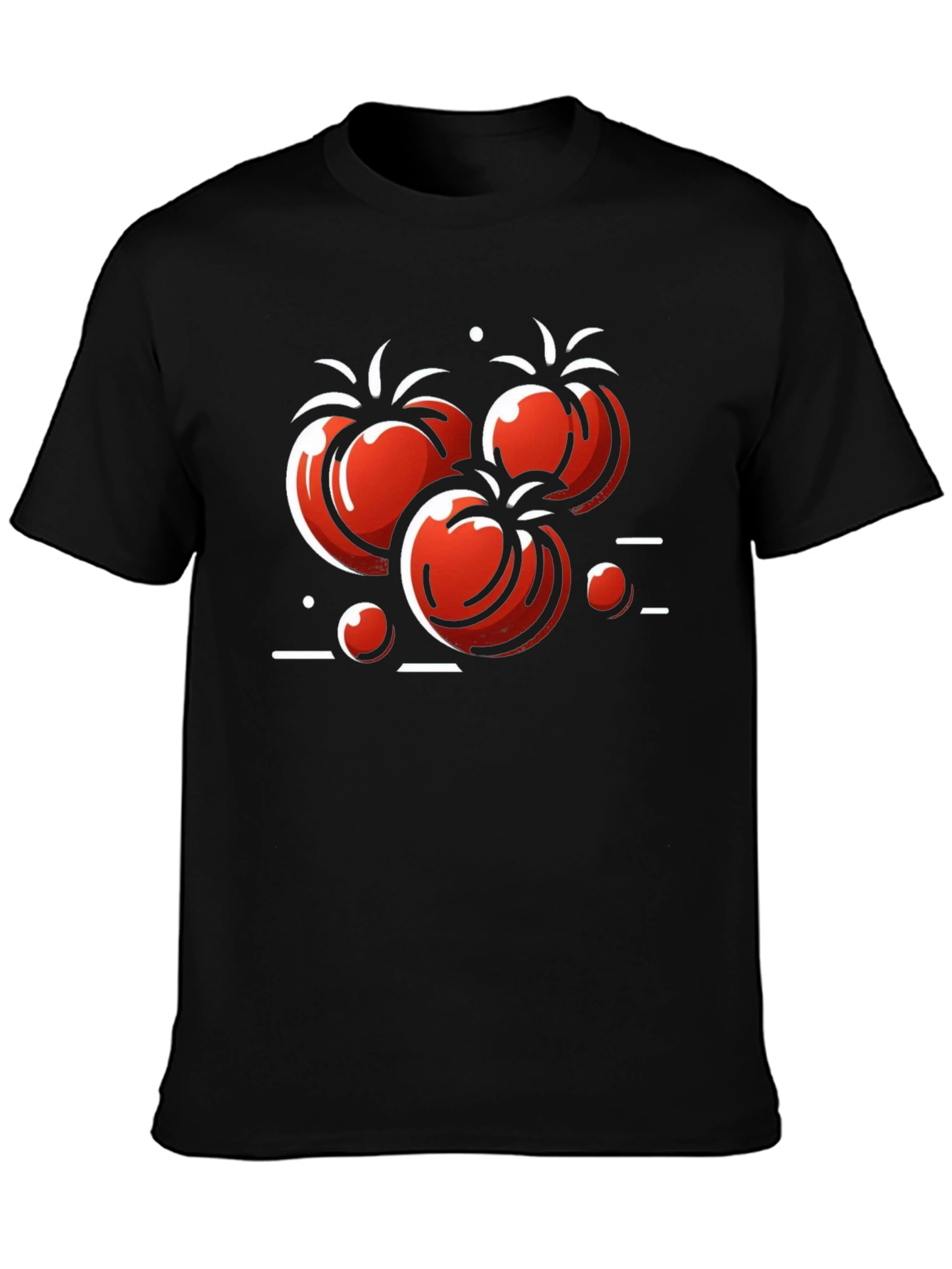 Black Tomato Graphic Print Black T-Shirt view 3