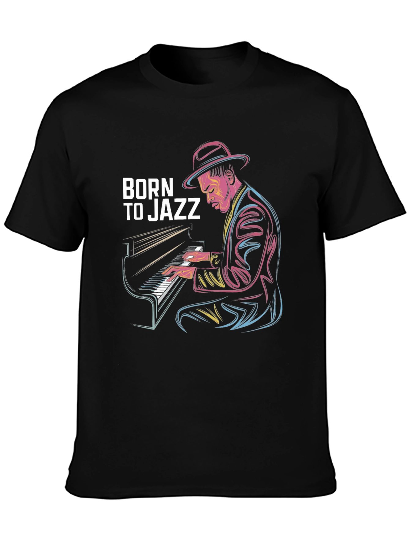 Black Born To Jazz Graphic Tee view 3