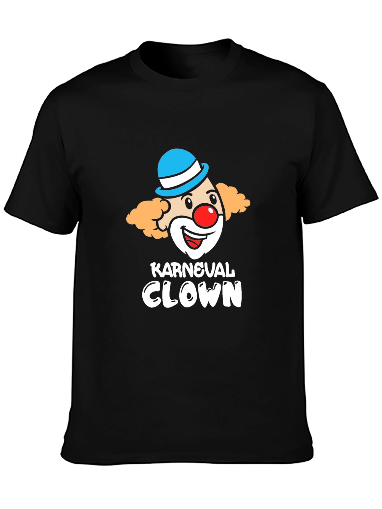 Black Karneval Clown T-Shirt - Black Graphic Tee view 3